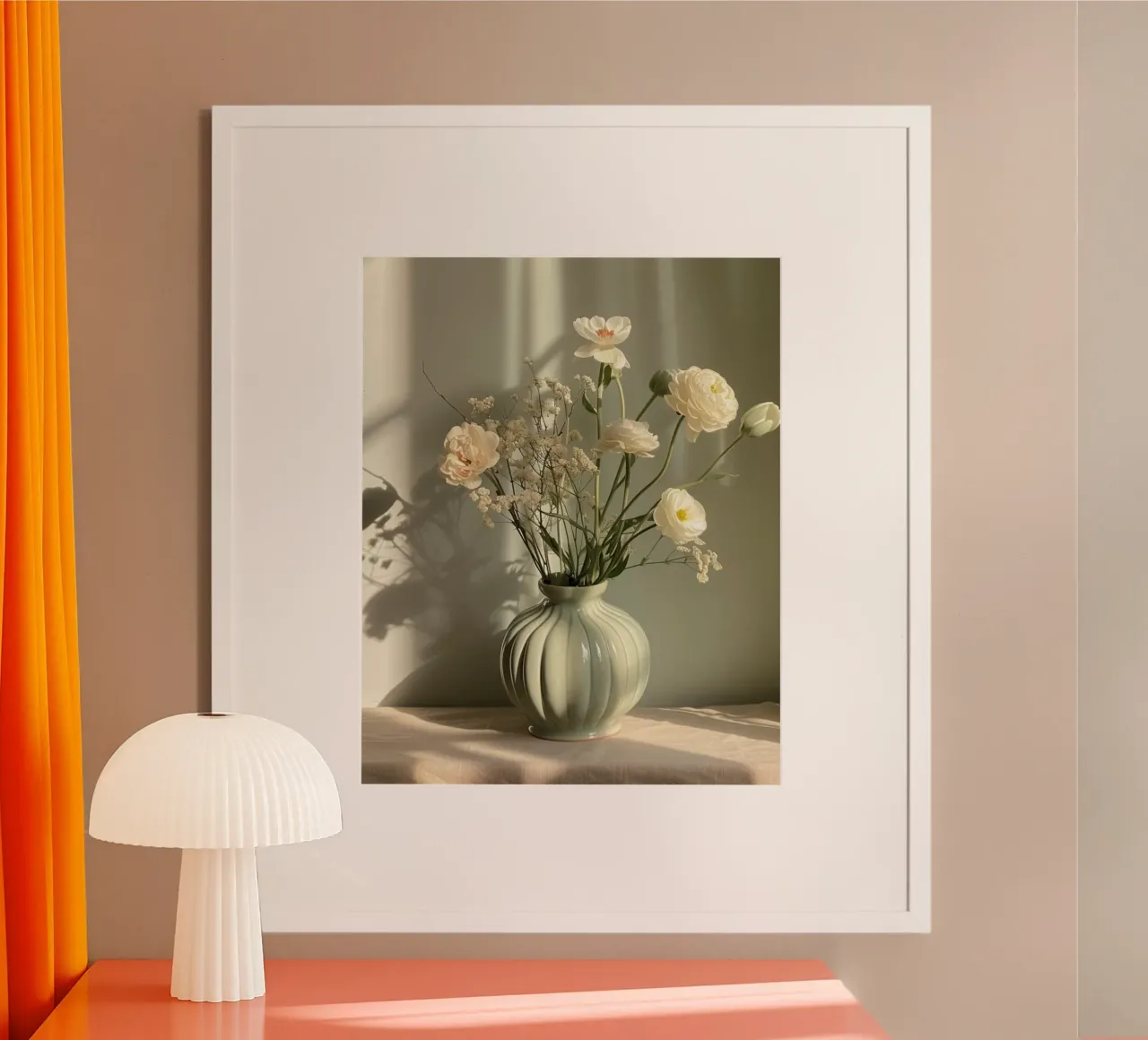 Riverbero di menta poster con telaio in alluminio da PhotoVibe Decor
