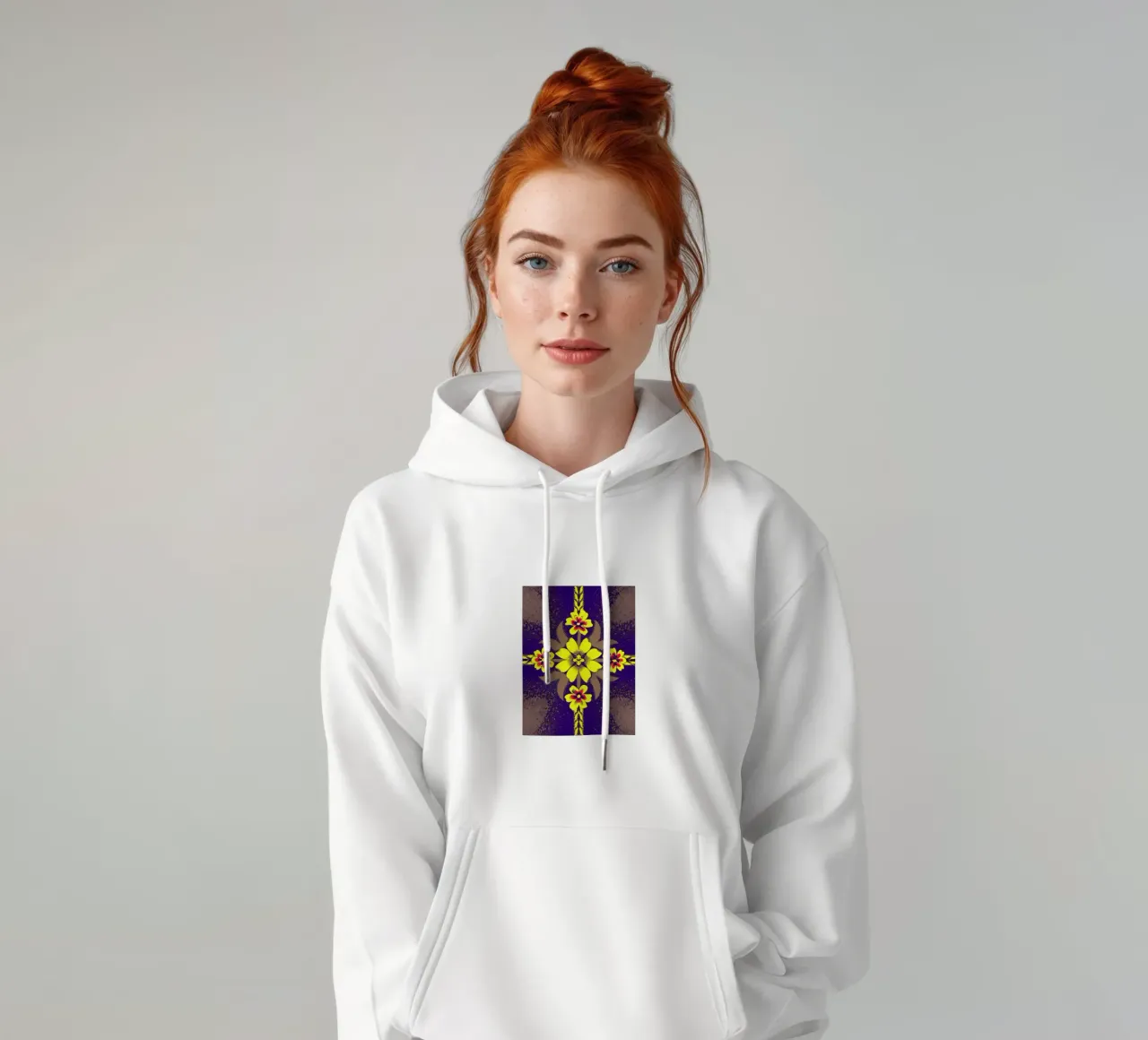 Fiore Pettern felpa con cappuccio da SOUL SHOP