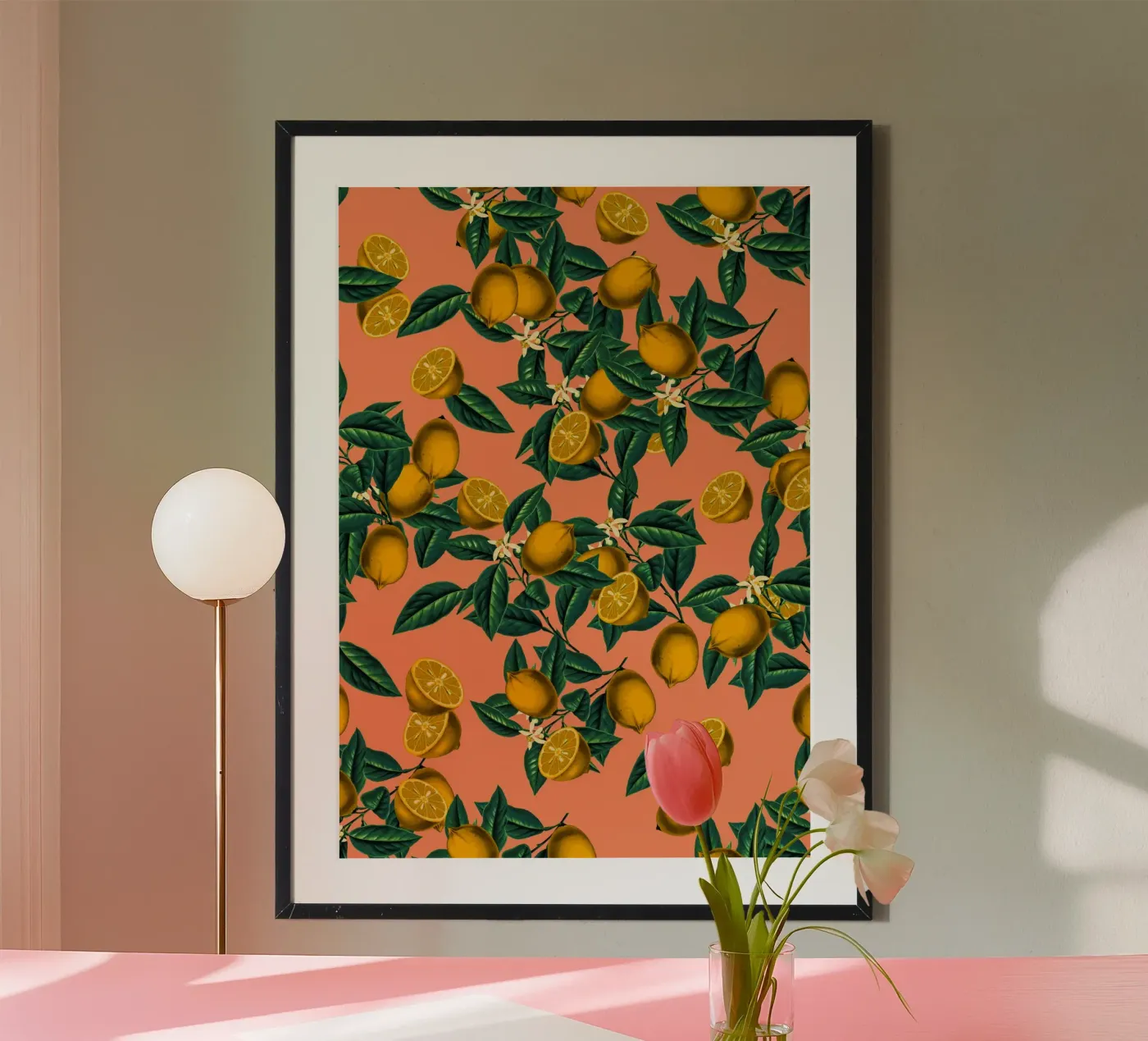 Lemon and Leaf poster da burcukorkmazyurek