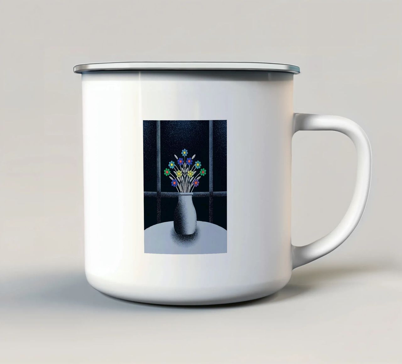 Vaso di fiori tazza in smalto da SOUL SHOP