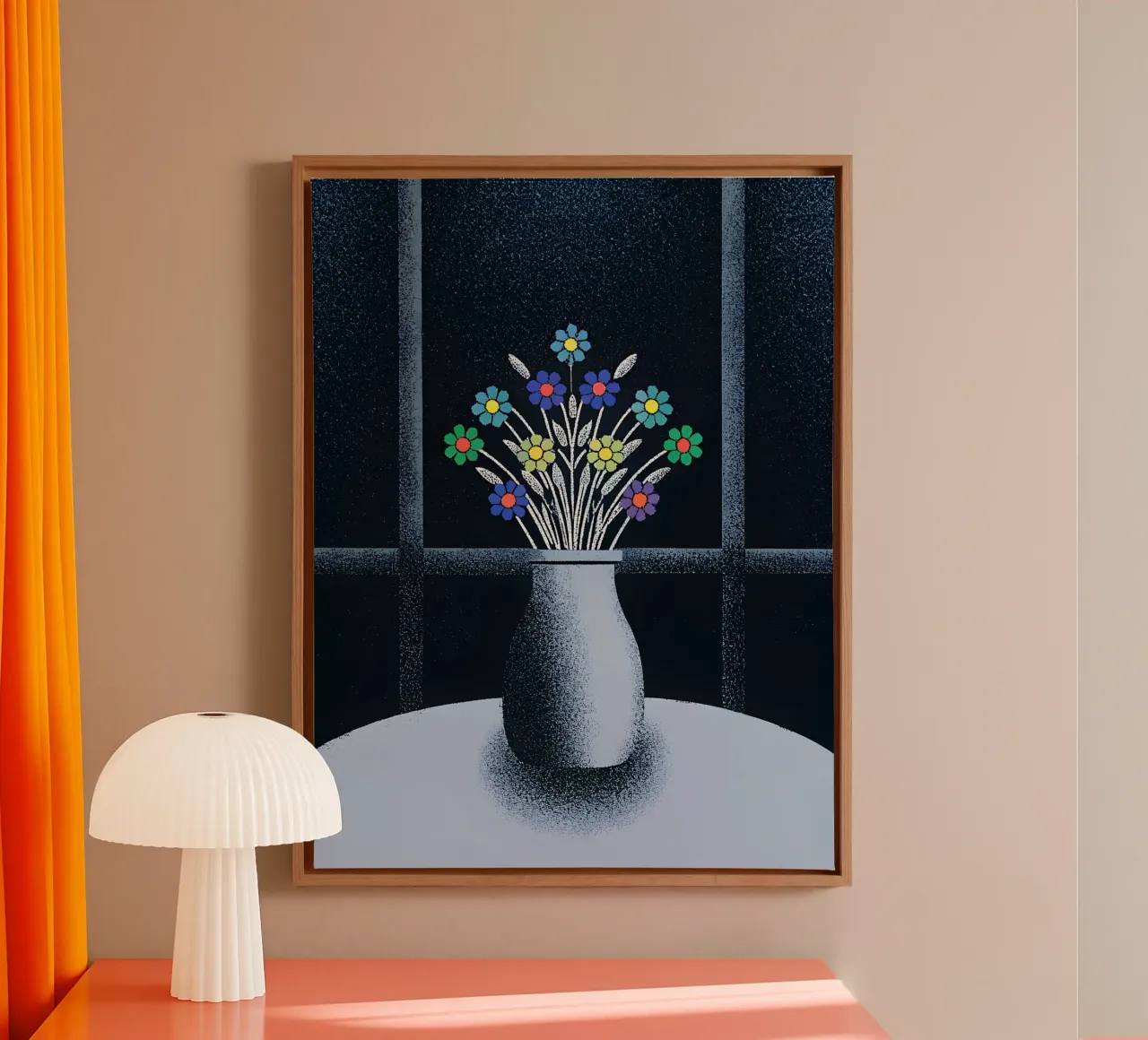 Bloemenvaas canvas met Baklijst van SOUL SHOP
