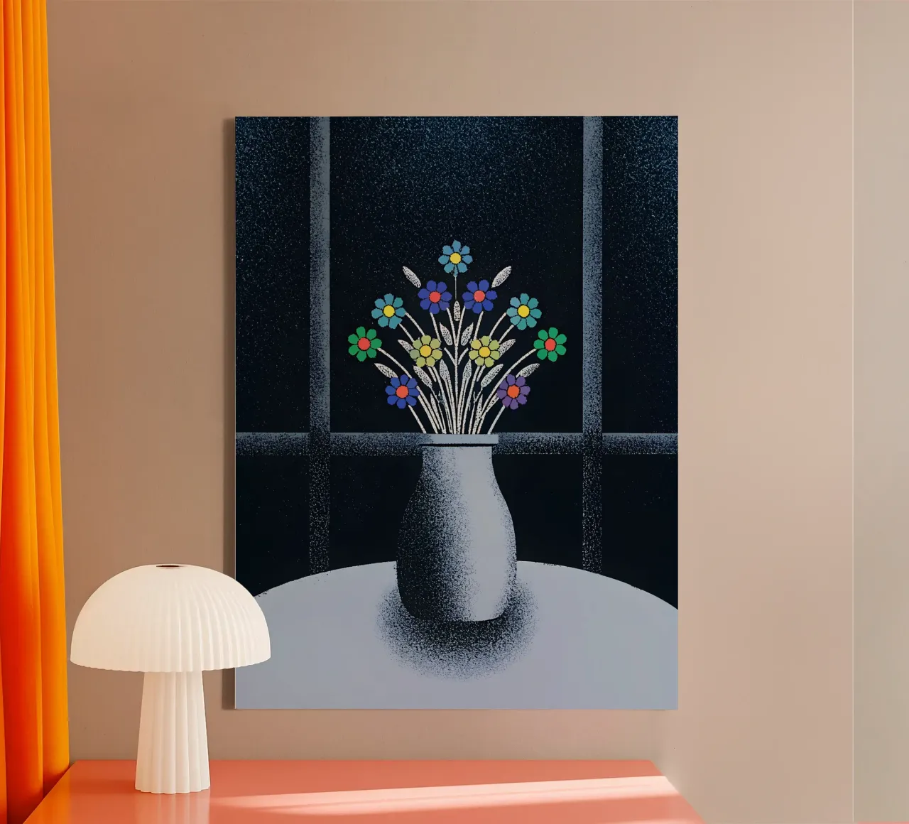 Bloemenvaas canvas met Baklijst van SOUL SHOP