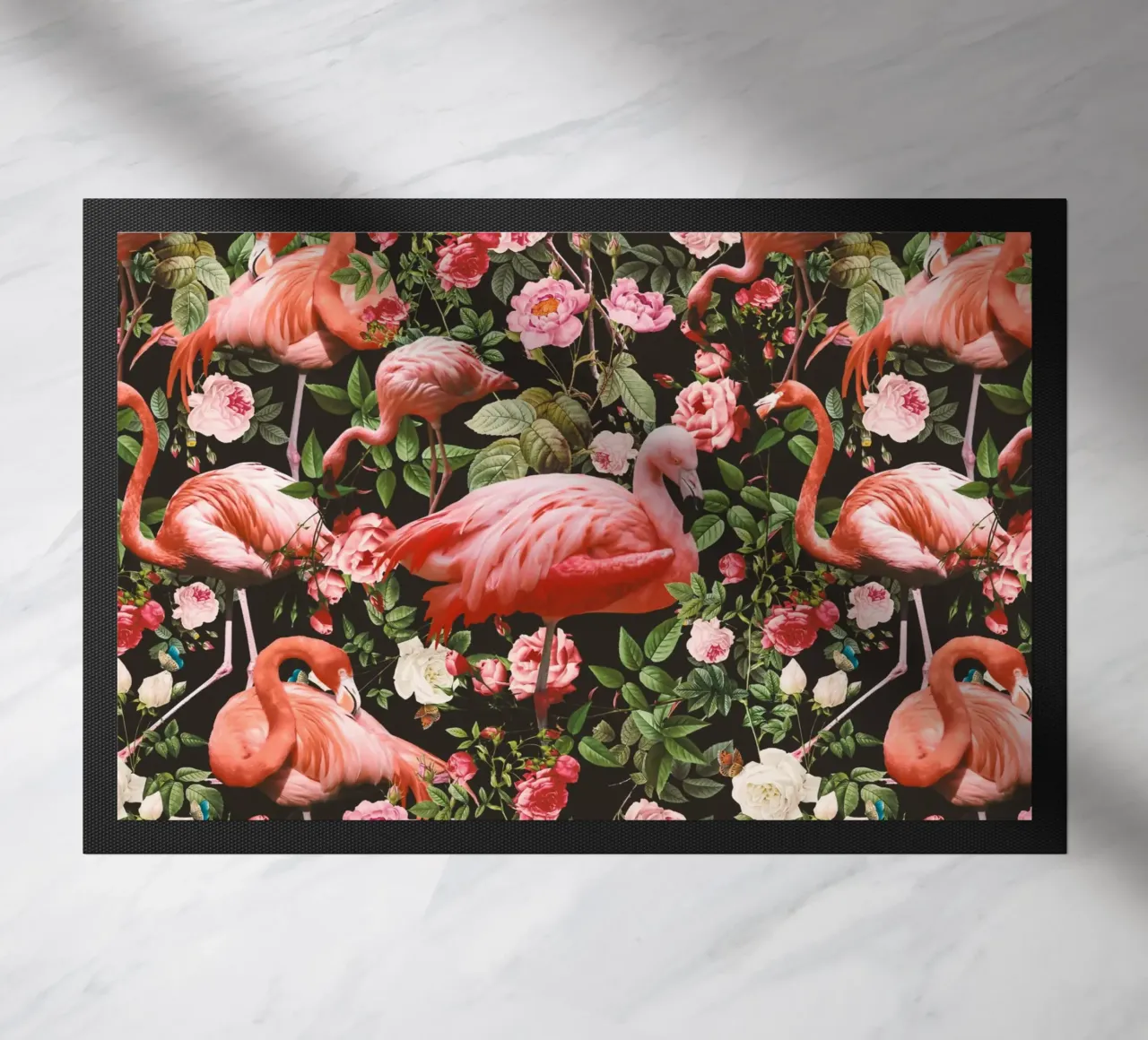 Floral and Flamingo Pattern zerbino da burcukorkmazyurek