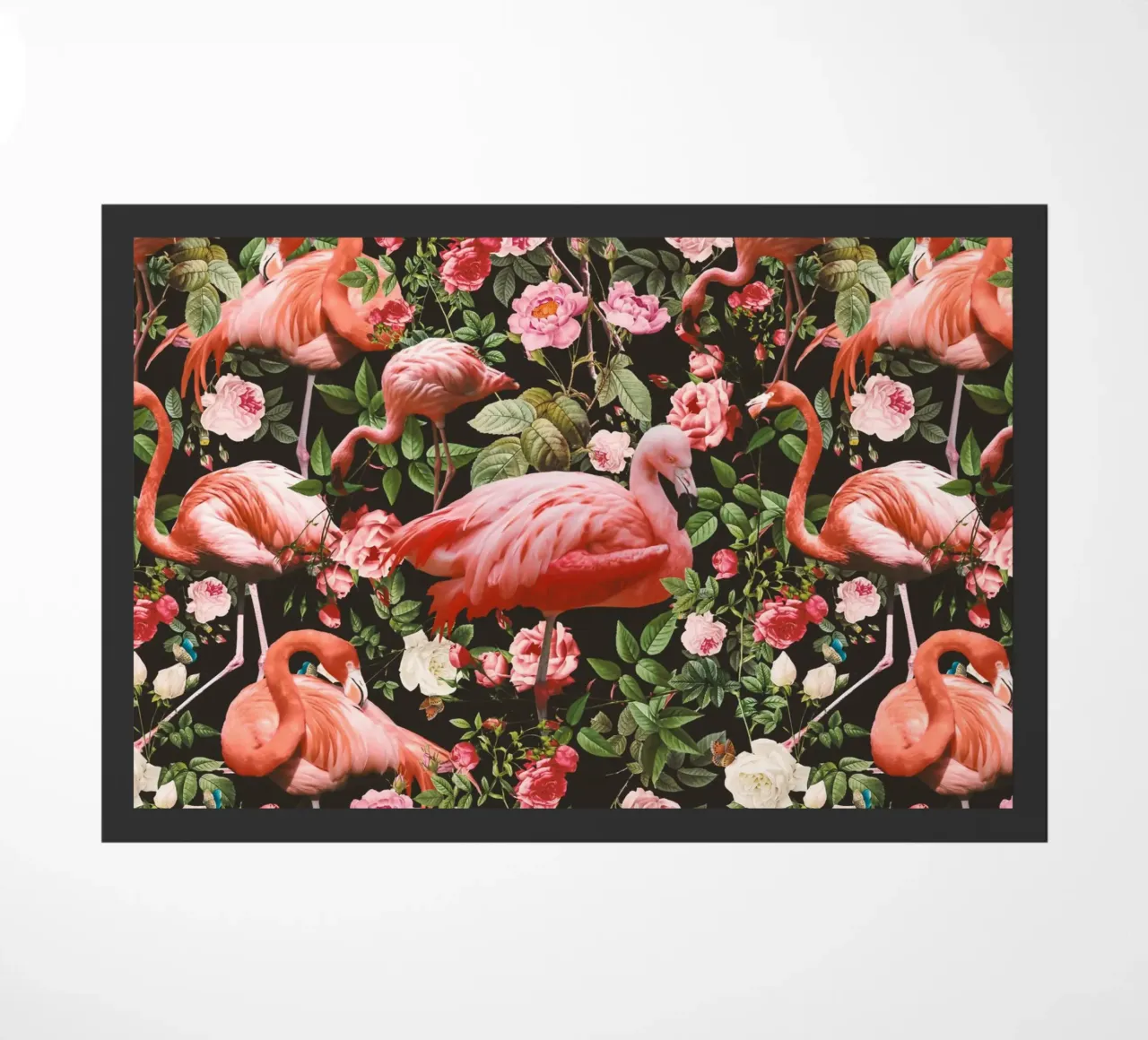 Floral and Flamingo Pattern zerbino da burcukorkmazyurek