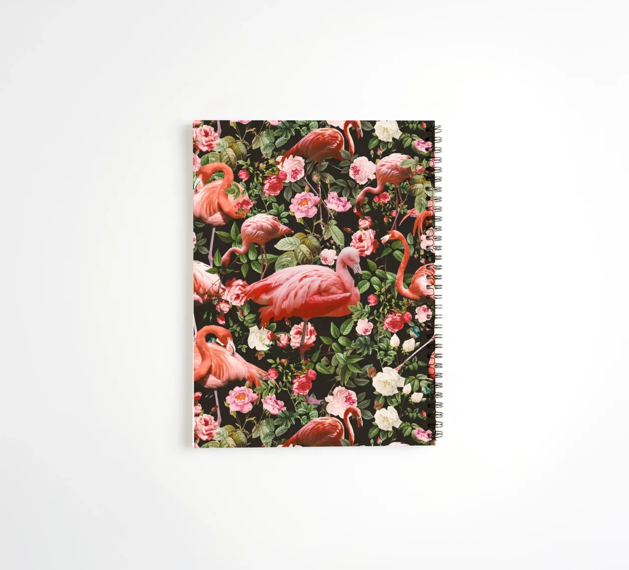 Floral and Flamingo Pattern spiral notebook by burcukorkmazyurek
