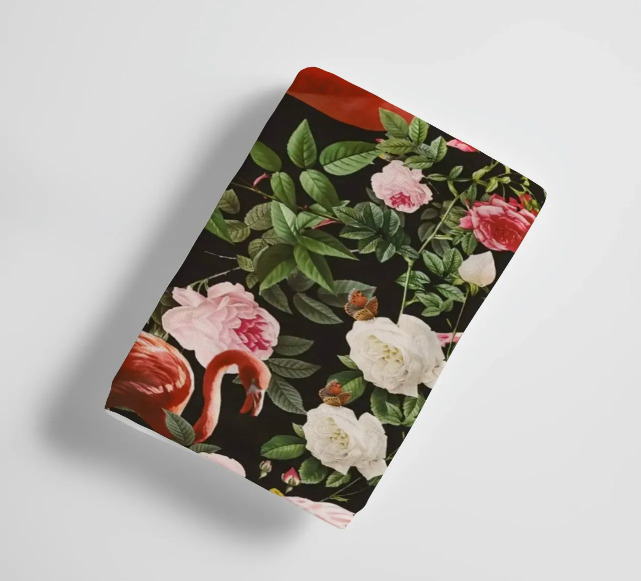Floral and Flamingo Pattern asciugamano da bagno da burcukorkmazyurek