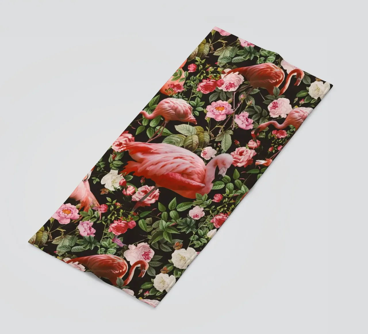 Floral and Flamingo Pattern telo mare da burcukorkmazyurek