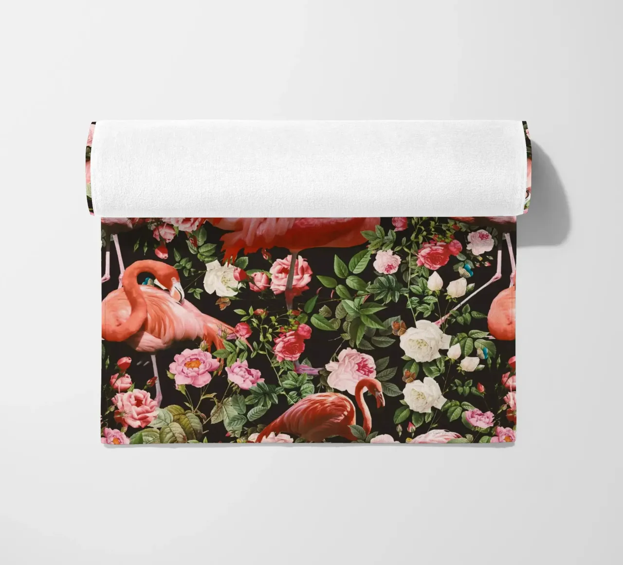 Floral and Flamingo Pattern telo mare da burcukorkmazyurek