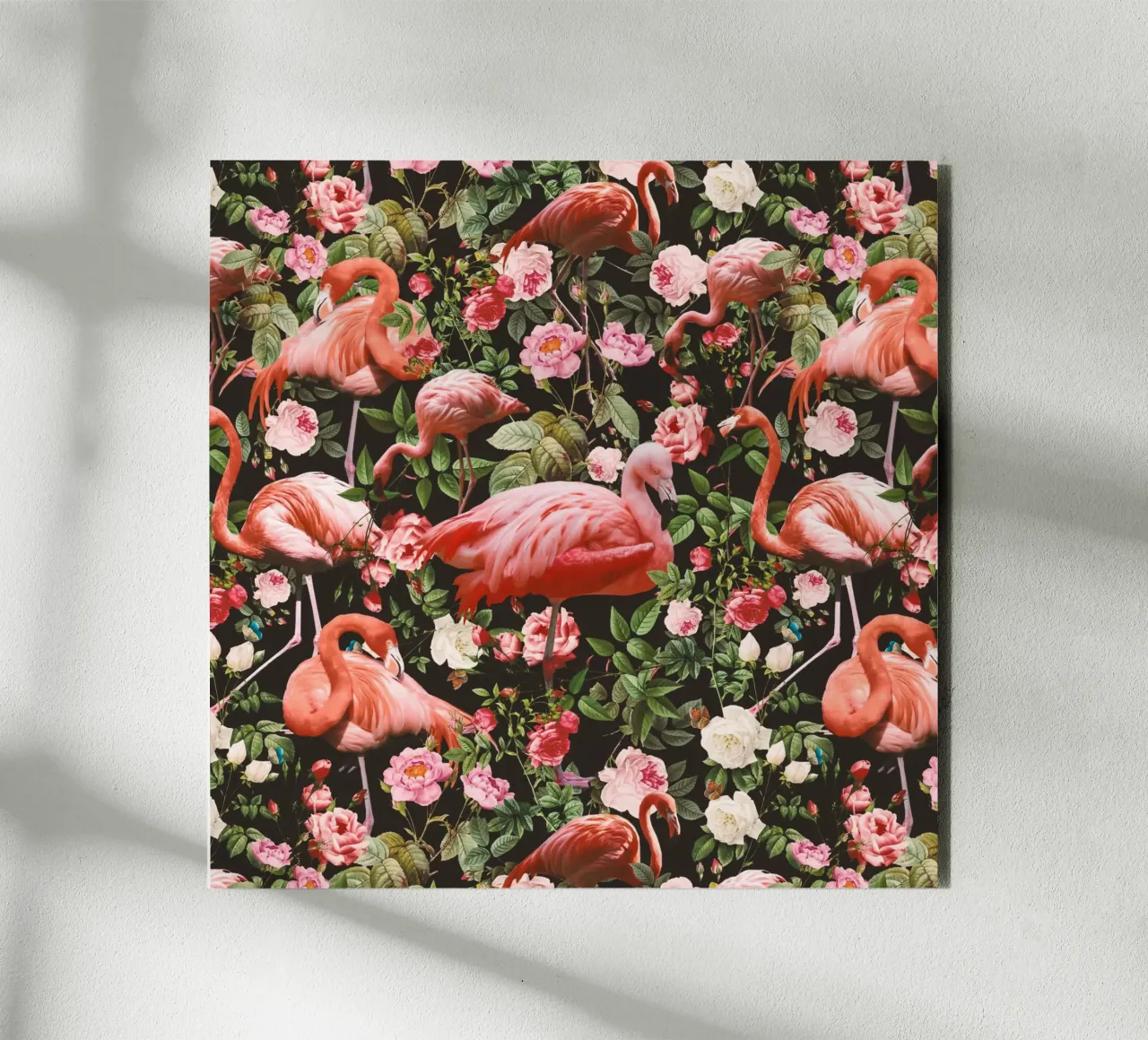 Floral and Flamingo Pattern alluminio dibond da burcukorkmazyurek