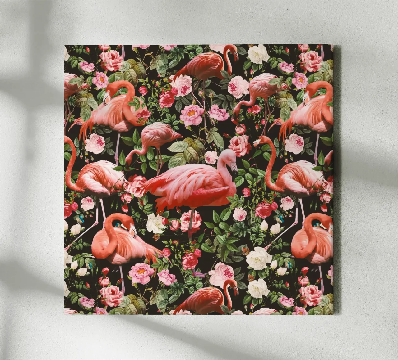Floral and Flamingo Pattern tela da burcukorkmazyurek