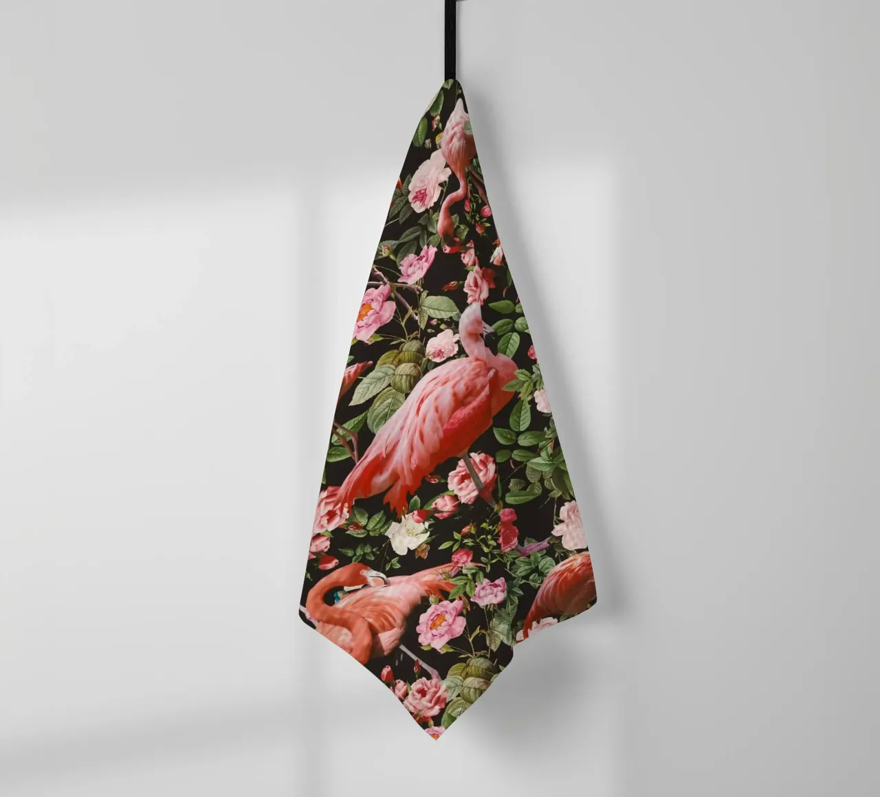 Floral and Flamingo Pattern canovaccio da cucina da burcukorkmazyurek