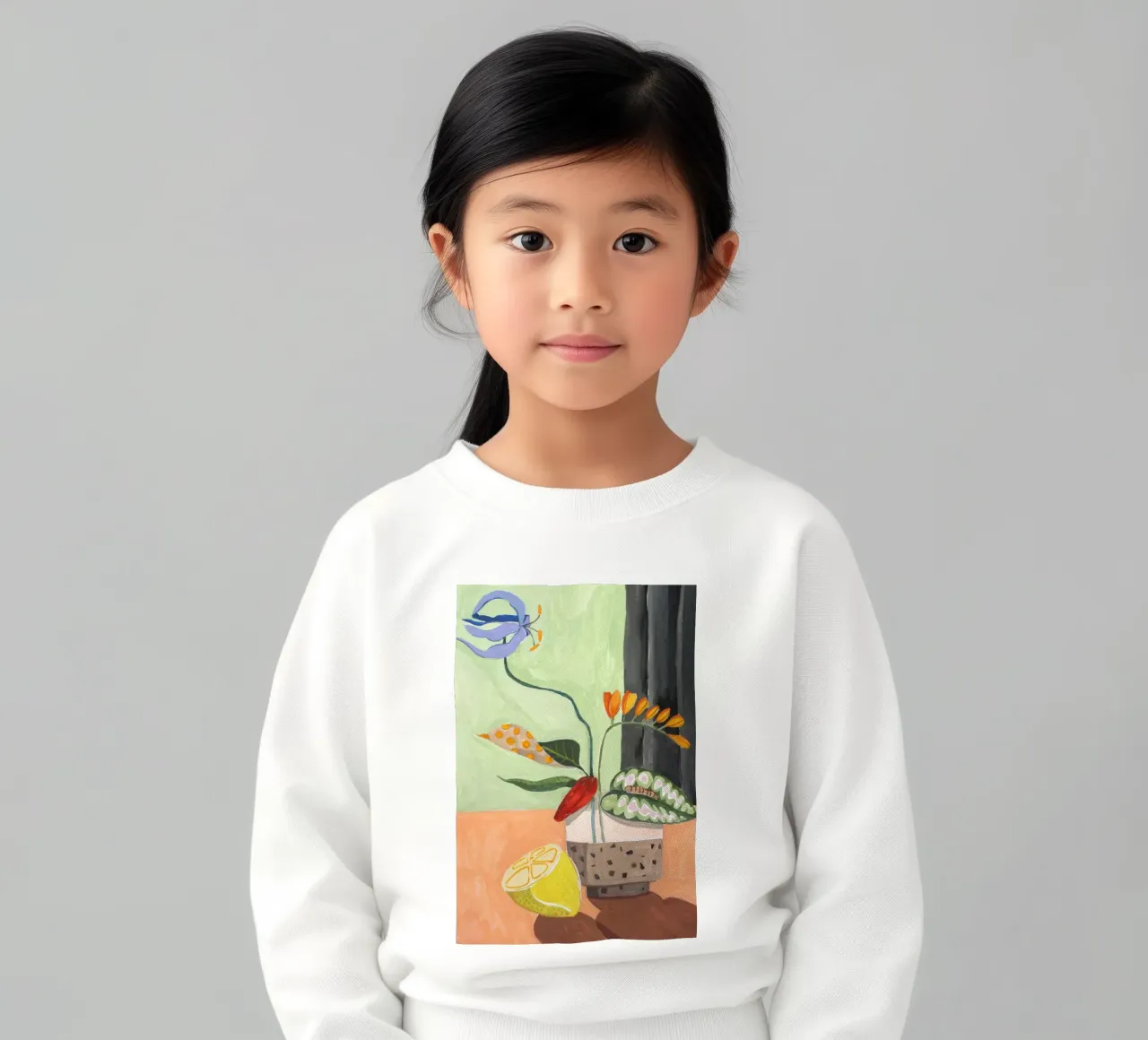 Ikebana kids sweatshirt by Arty Guava
