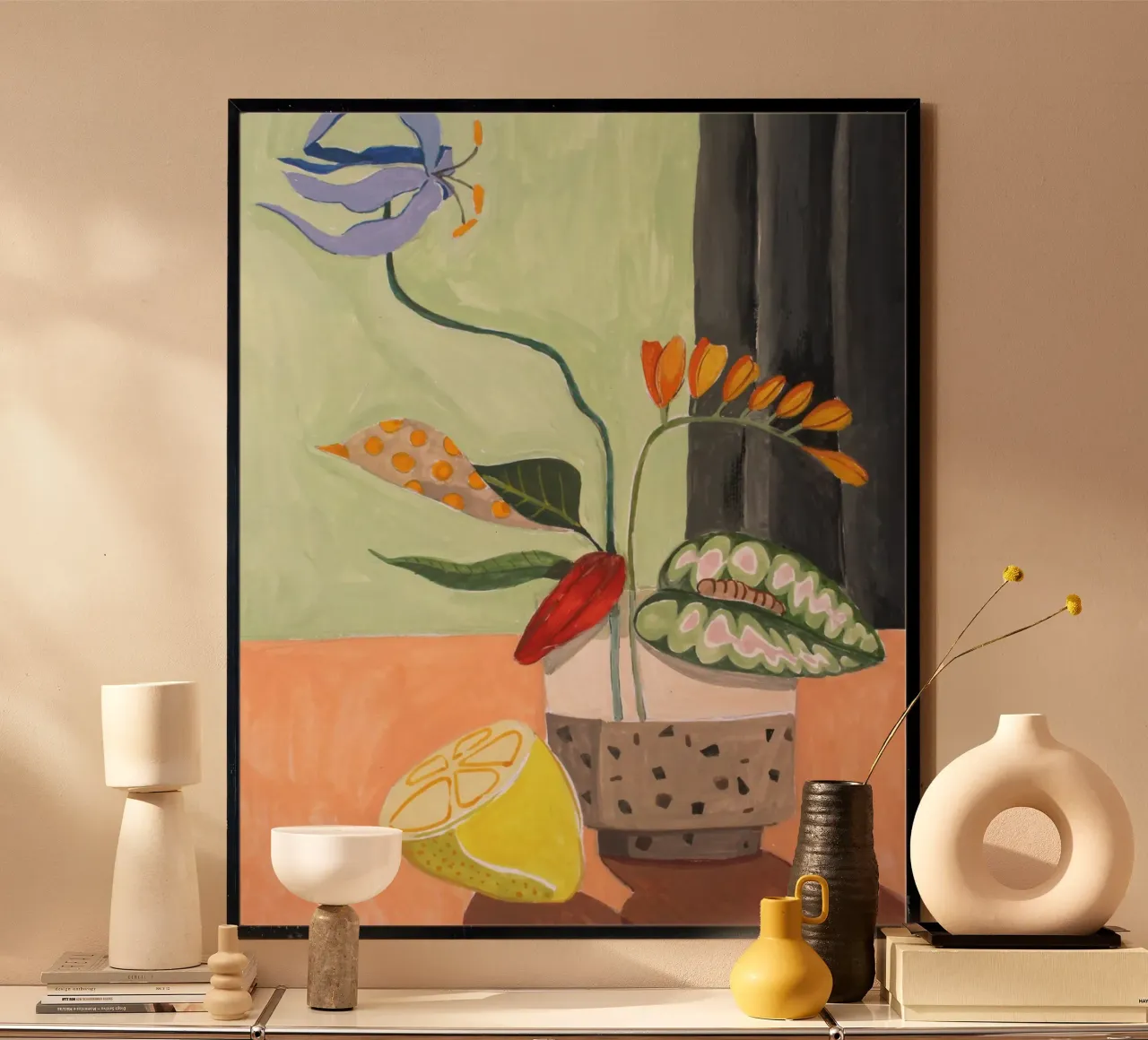 Ikebana poster con telaio in plastica da Arty Guava