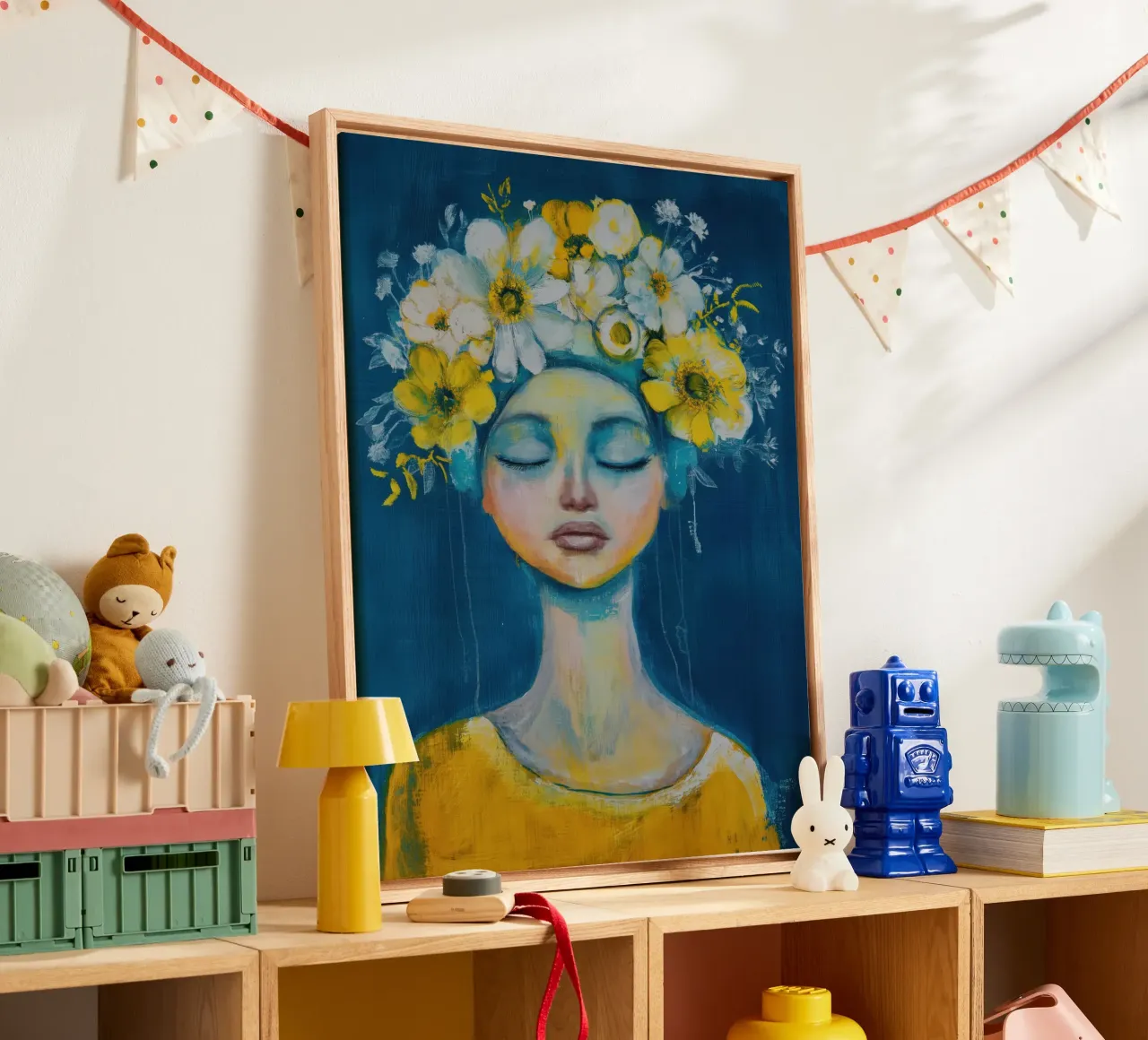 Muurkunst van Imagine canvas met Baklijst van Imagine