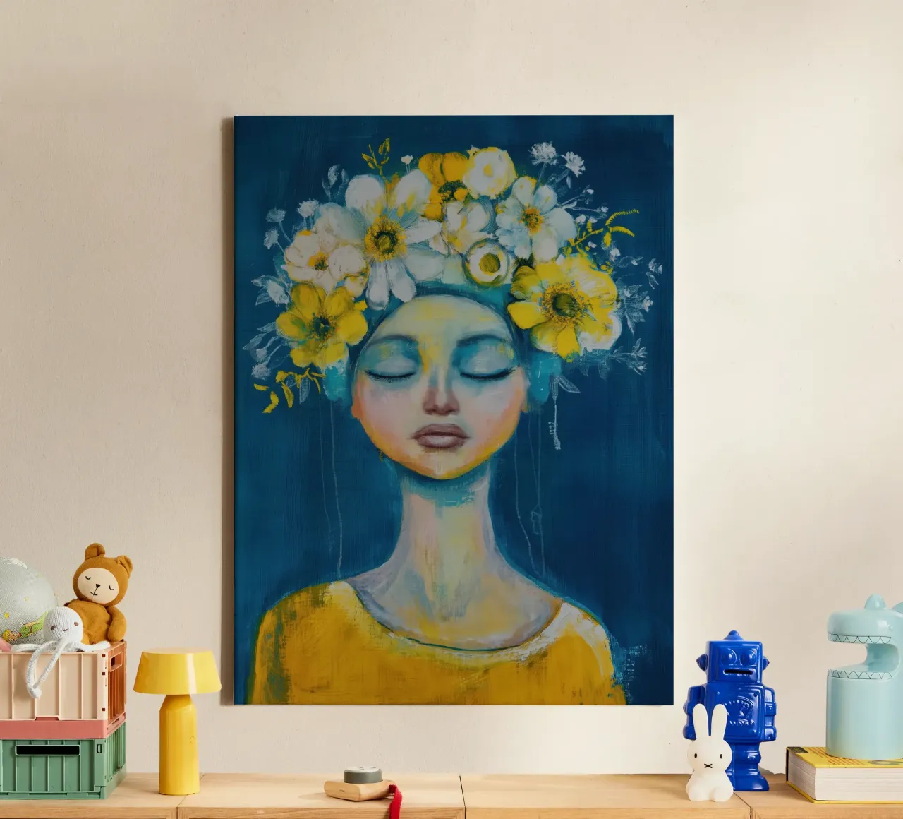Muurkunst van Imagine canvas met Baklijst van Imagine