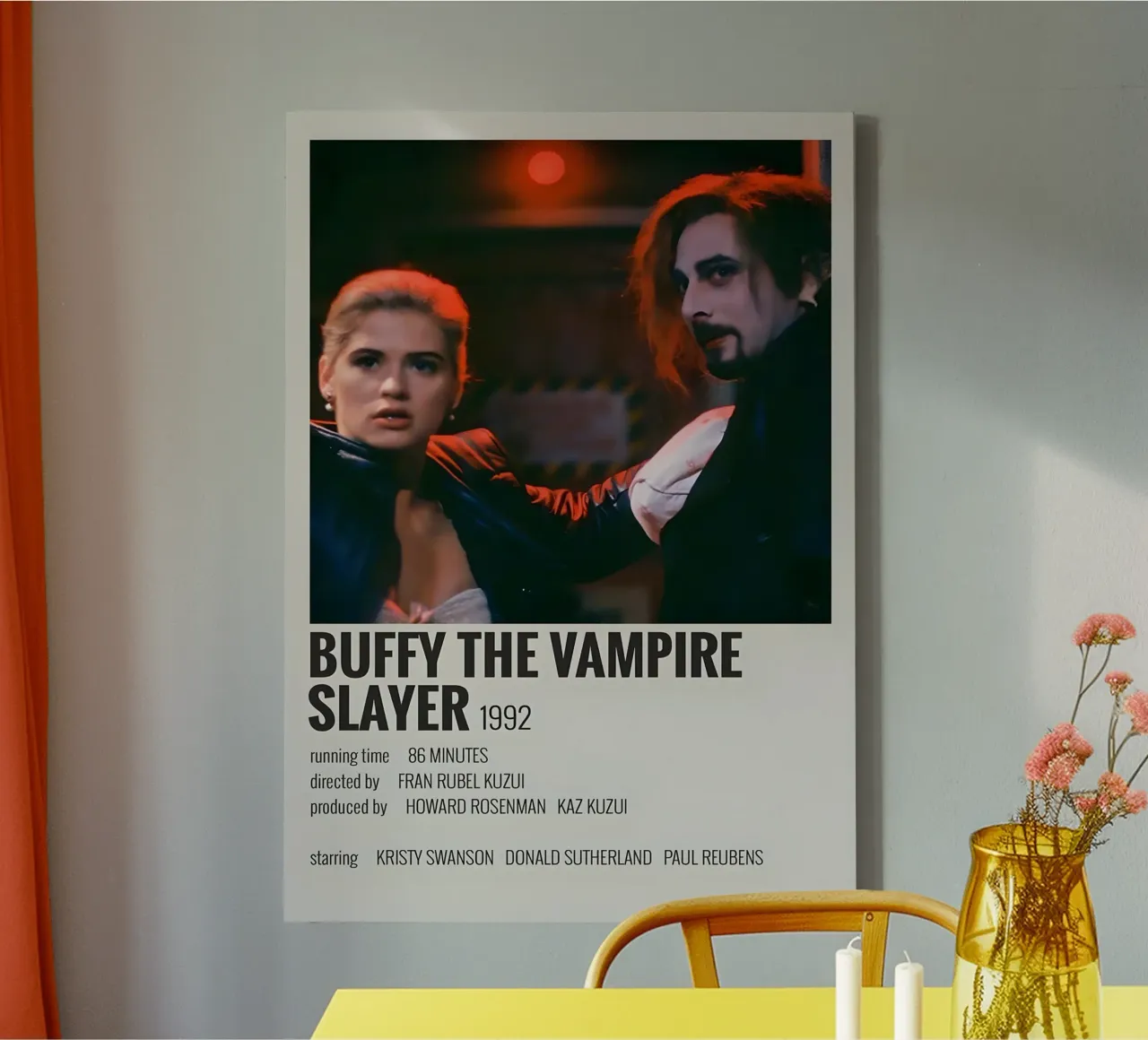 BUFFY THE VAMPIRE SLAYER 1992 tela con Cornice a cassetta da MVFminimalist