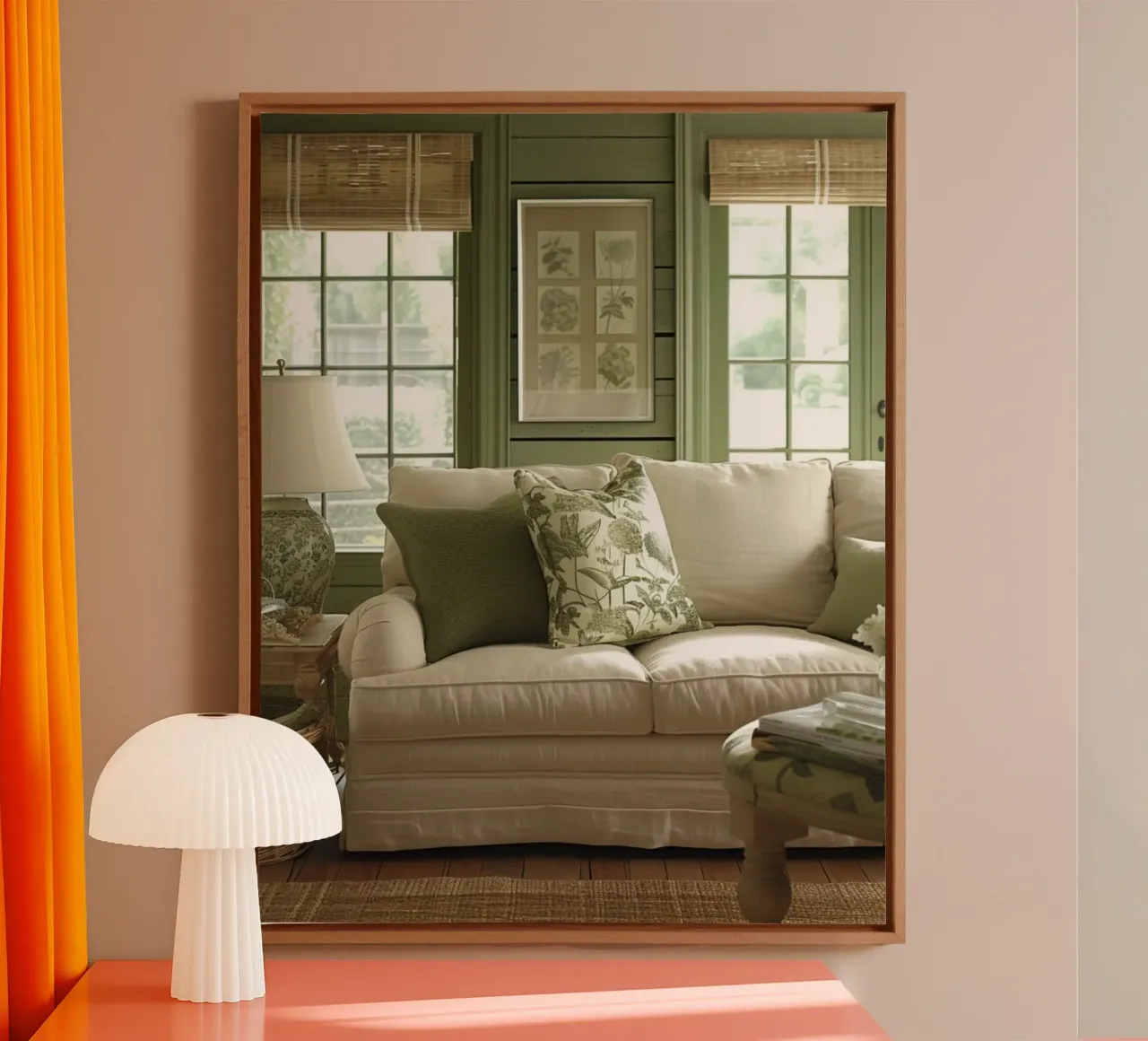 Mint Reverie canvas with Floater frame by PhotoVibe Decor
