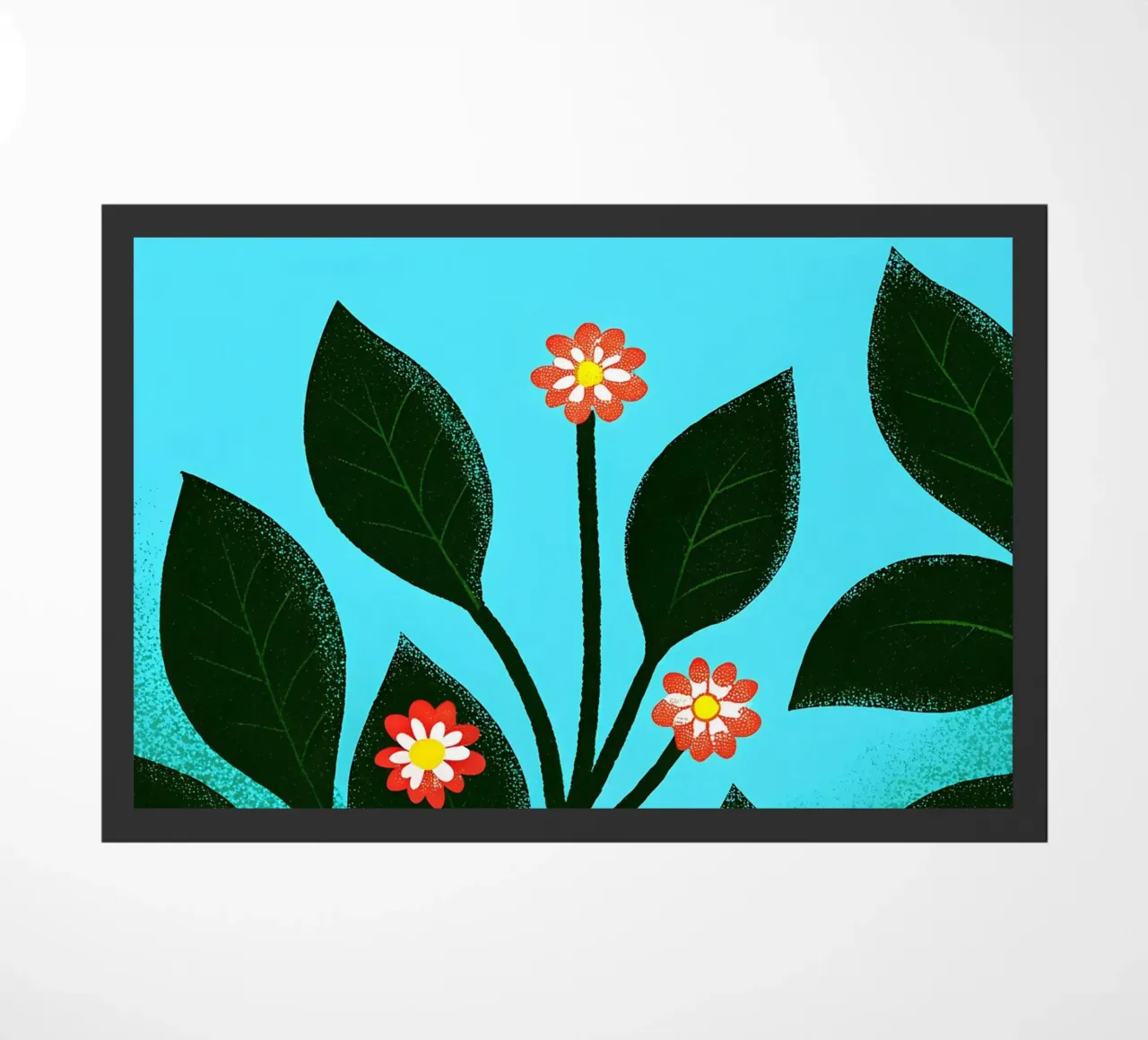 Leaf and Flower Plants doormat by SOUL SHOP