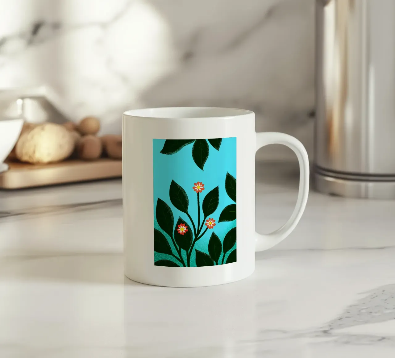 Blad- en bloemplanten keramische mok van SOUL SHOP