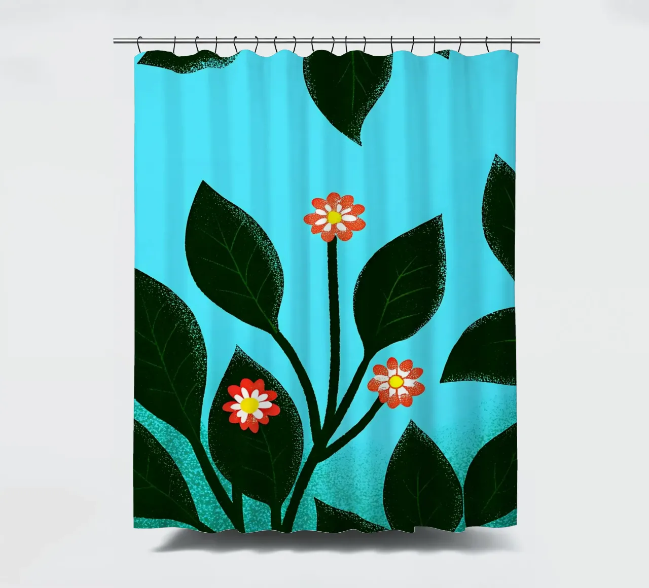 Leaf and Flower Plants shower curtain by SOUL SHOP