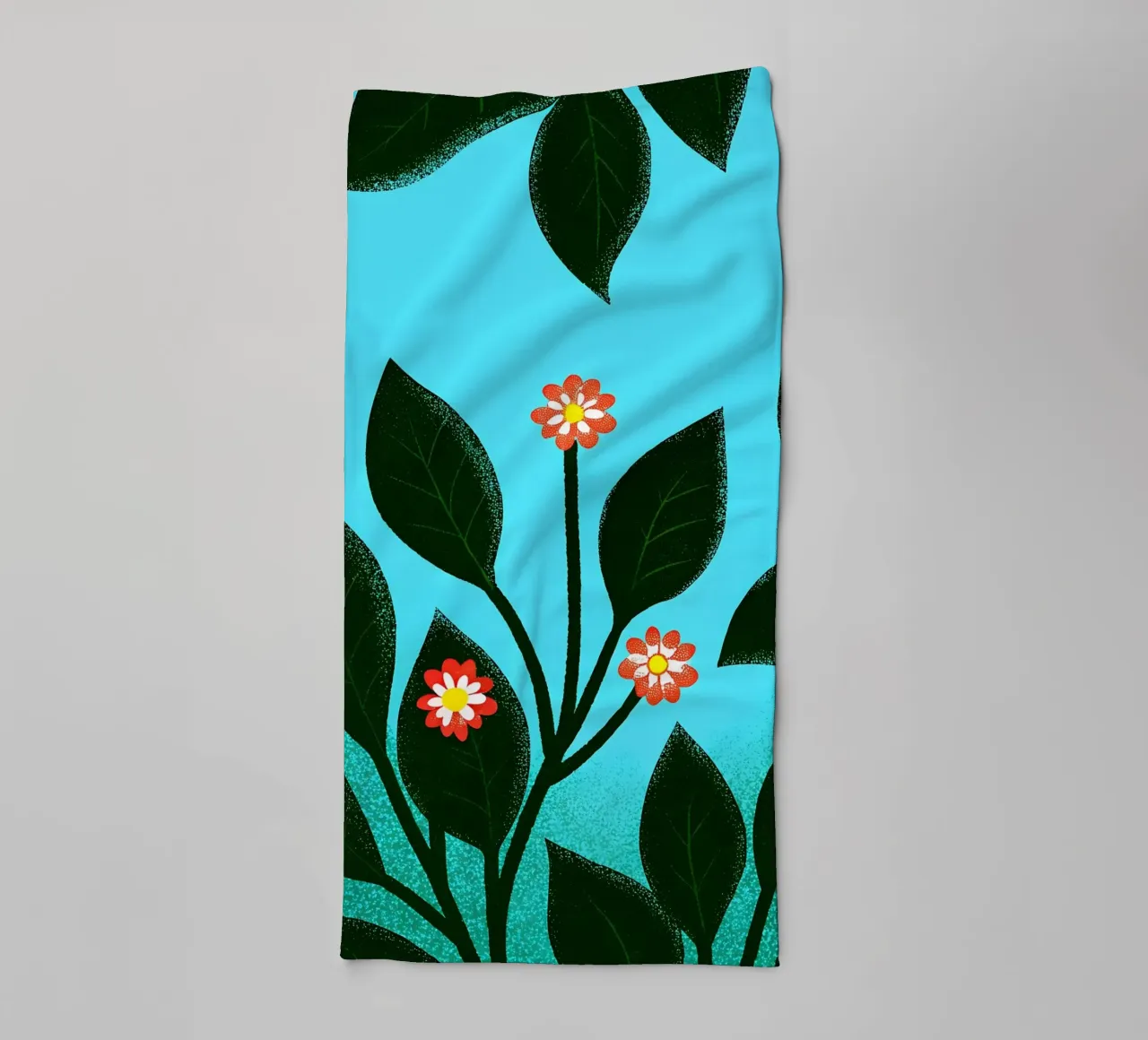 Leaf and Flower Plants towel by SOUL SHOP