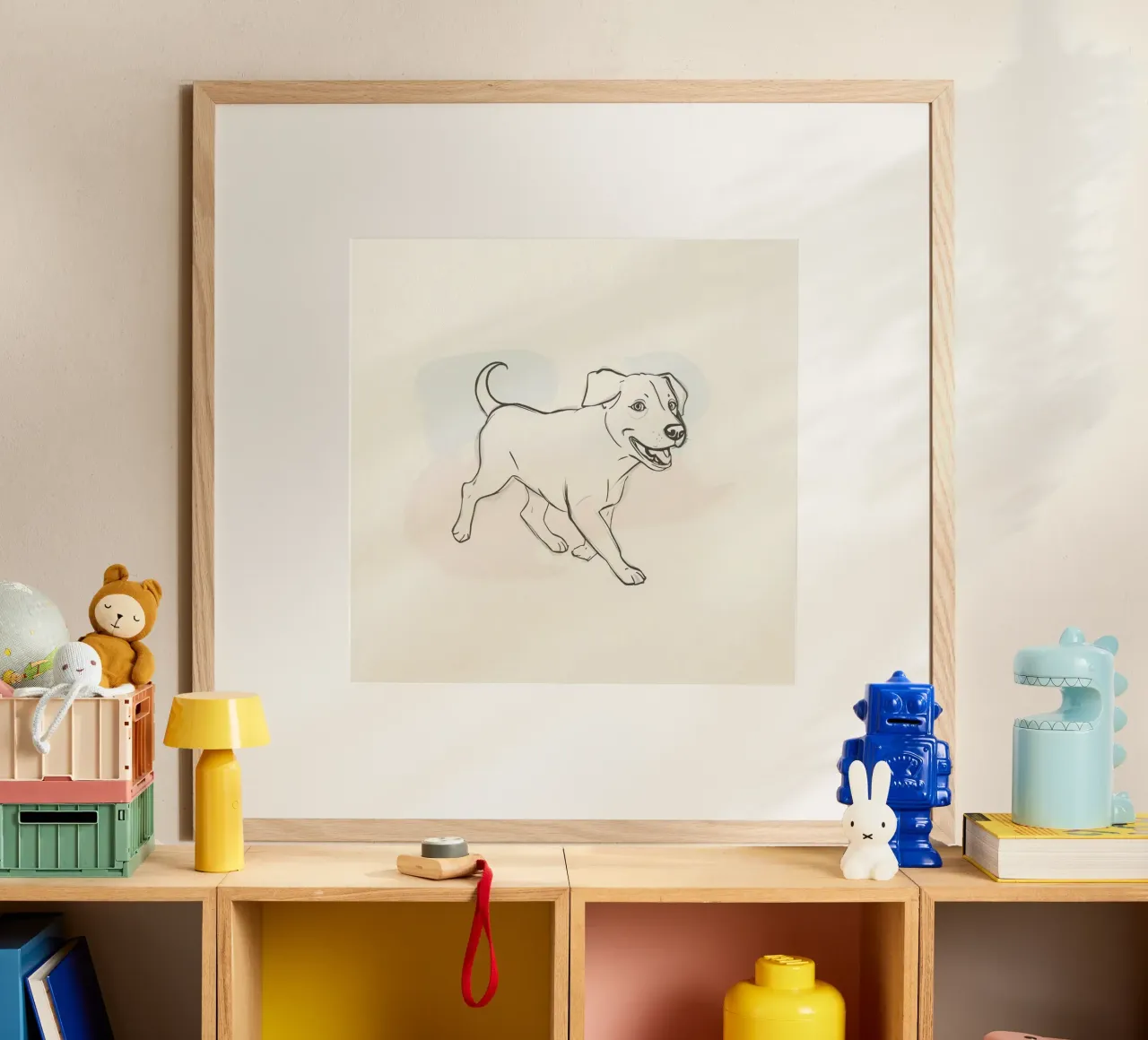 Elegant line drawing of a flower against a soft background hahnemühle by DesignDoodle