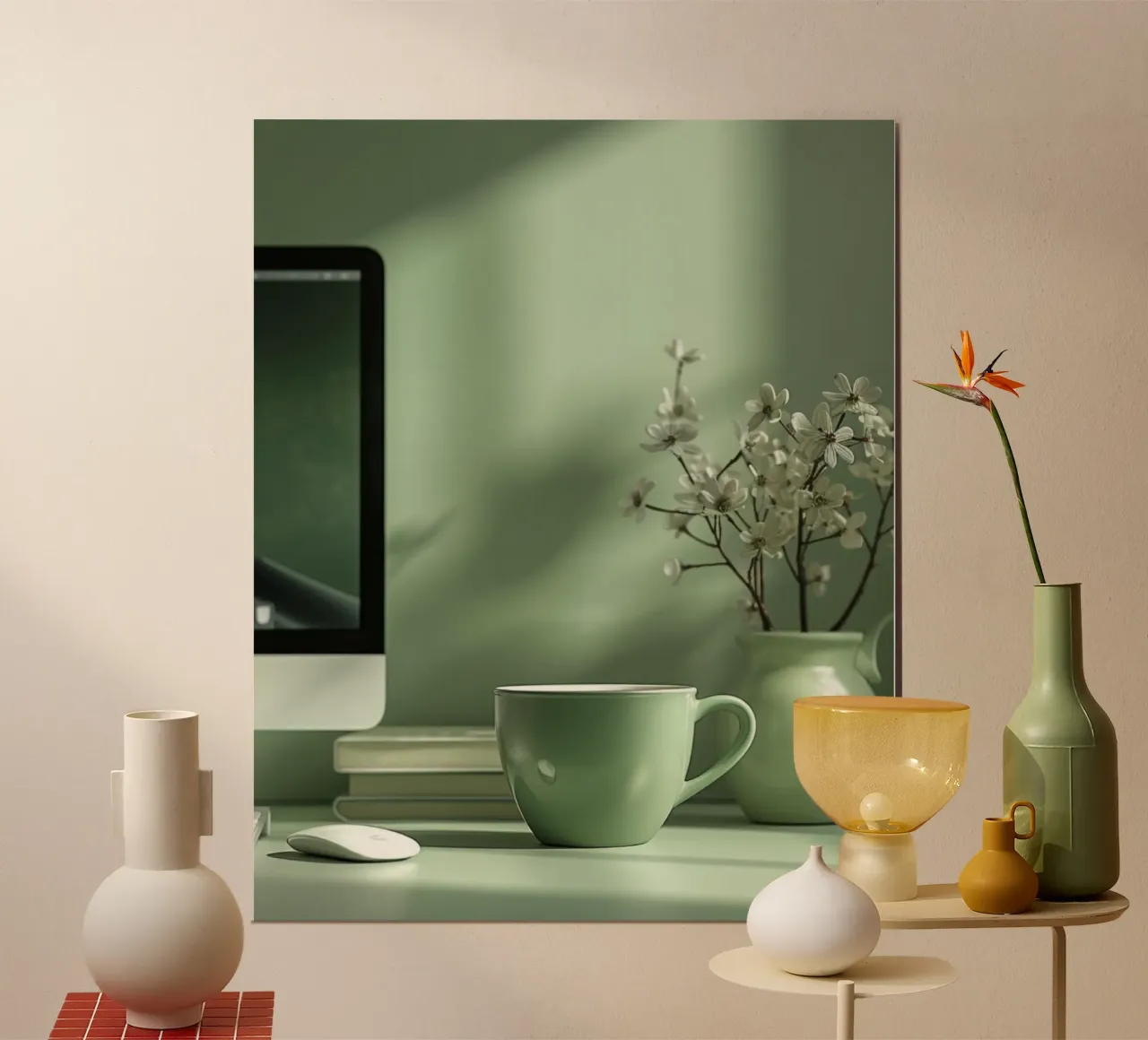 Riverbero di menta poster da PhotoVibe Decor