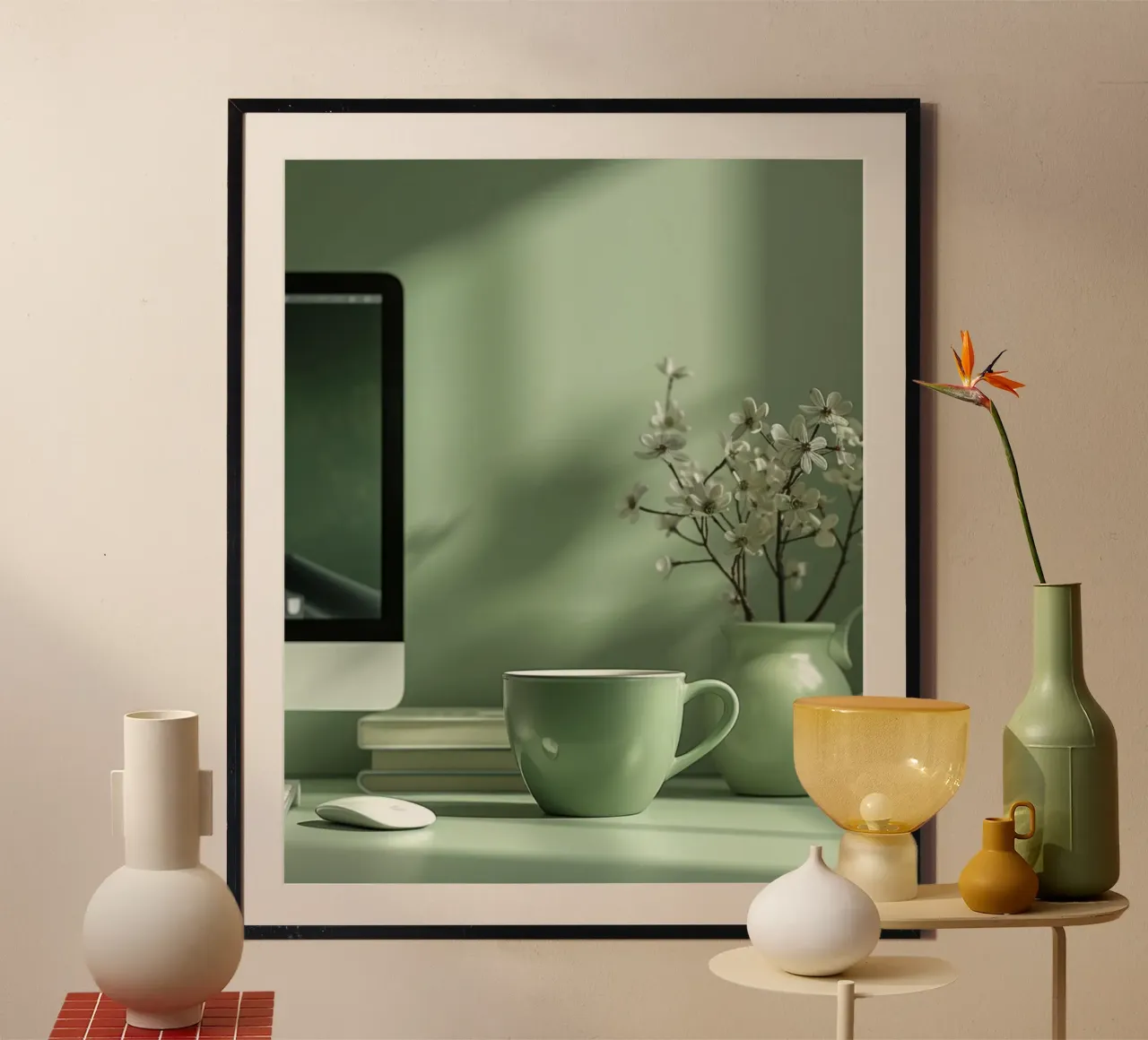 Riverbero di menta poster da PhotoVibe Decor