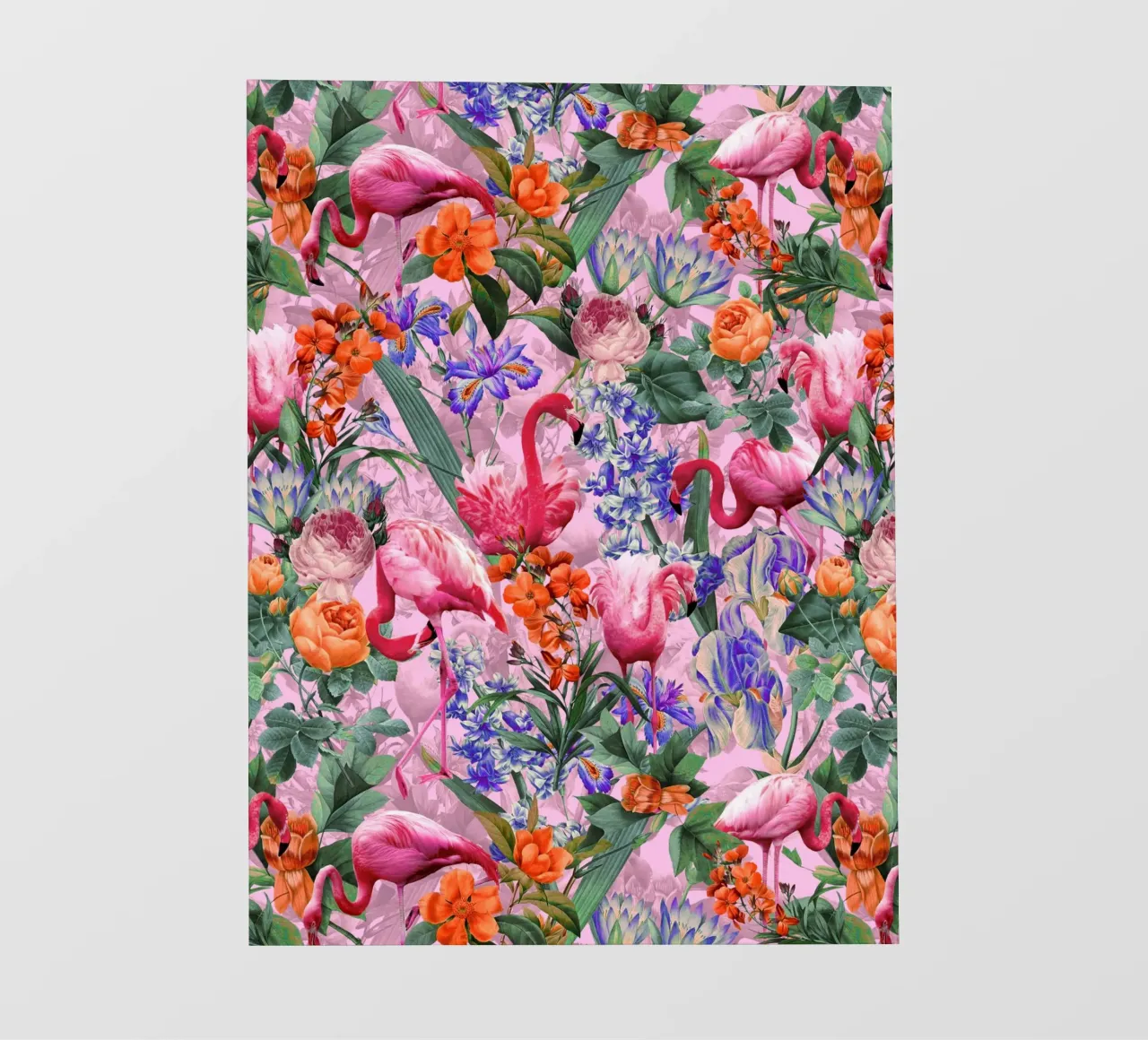 Floral and Flamingo VI Pattern pellicola backlit da burcukorkmazyurek