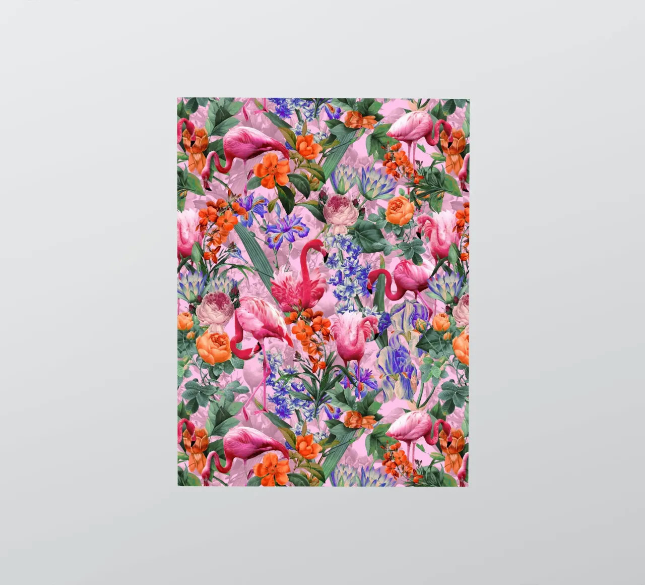 Floral and Flamingo VI Pattern adesivo da burcukorkmazyurek