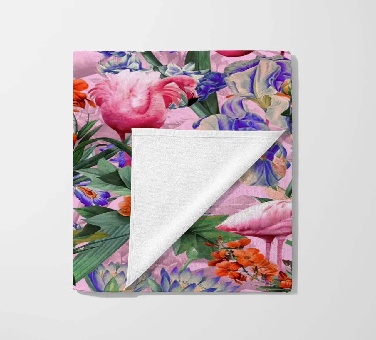 Floral and Flamingo VI Pattern telo mare da burcukorkmazyurek
