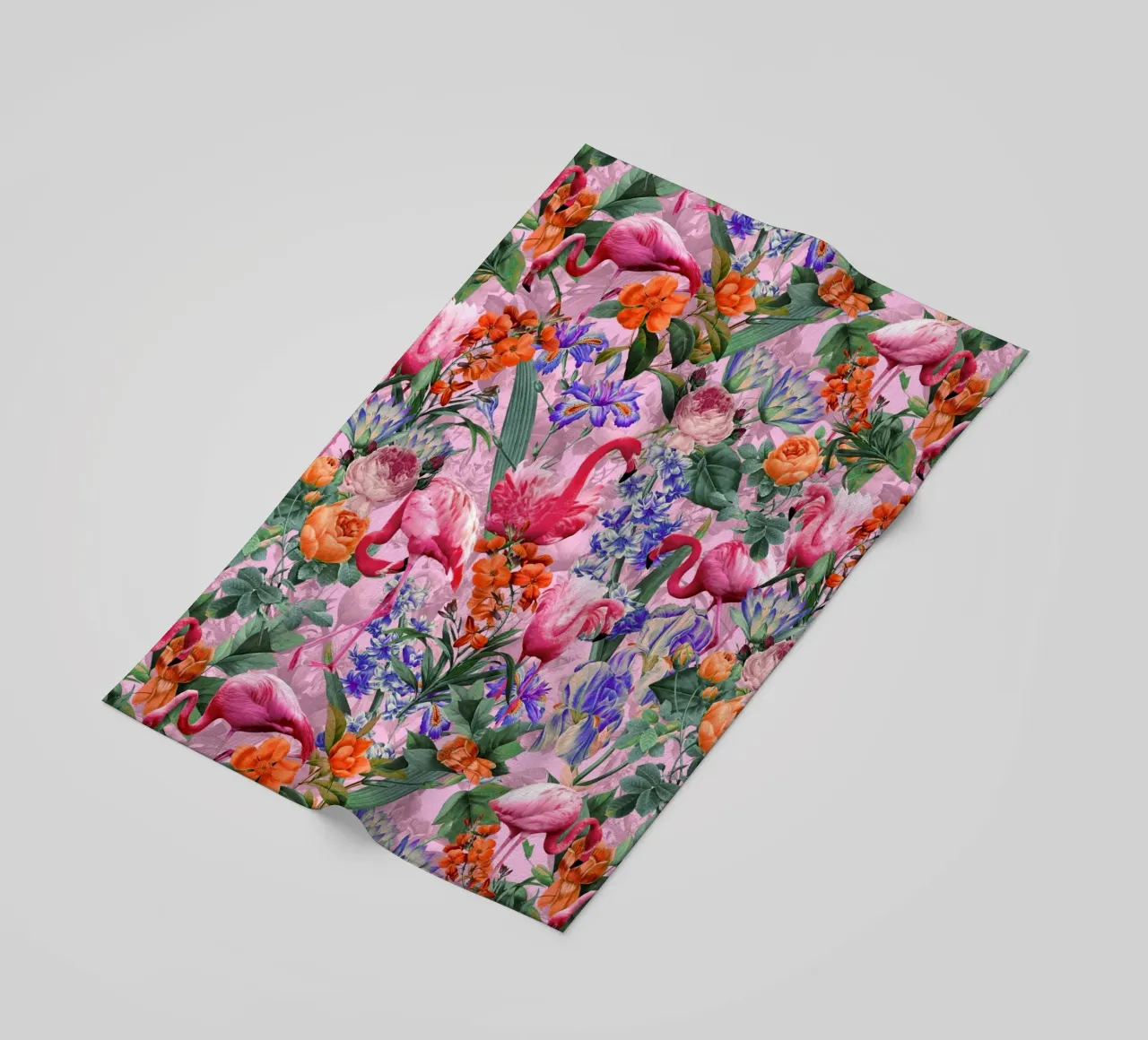 Floral and Flamingo VI Pattern telo mare da burcukorkmazyurek