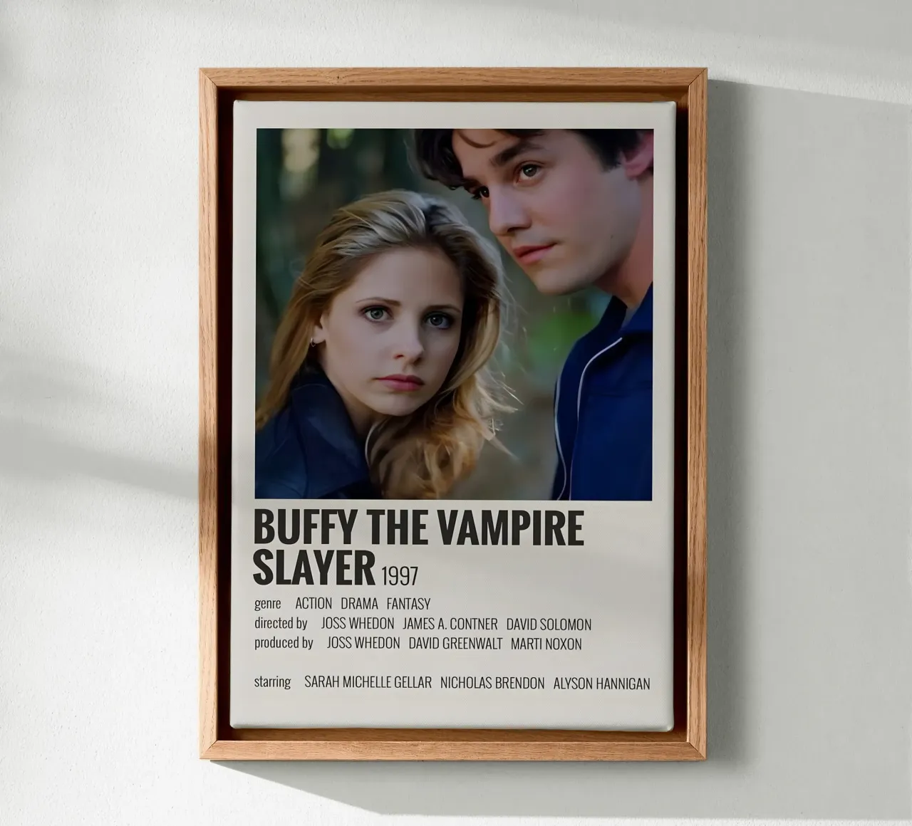 BUFFY THE VAMPIRE SLAYER 1997 tela con Cornice a cassetta da MVFminimalist