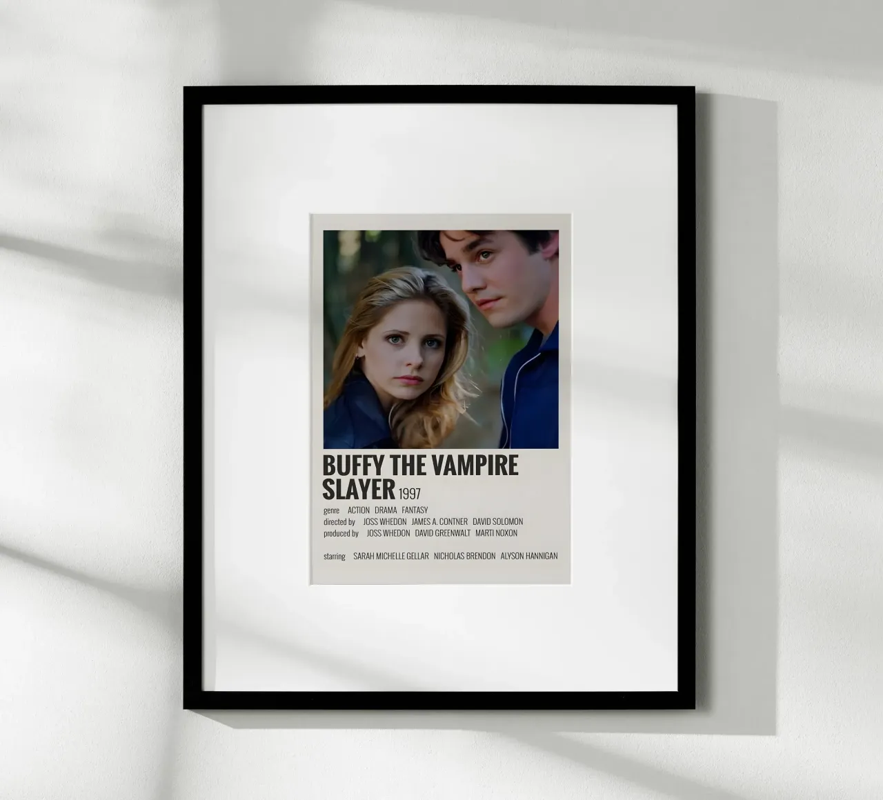 BUFFY THE VAMPIRE SLAYER 1997 carta hahnemühle da MVFminimalist