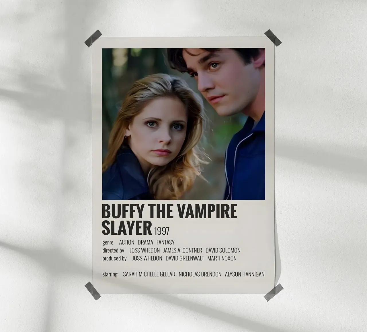 BUFFY THE VAMPIRE SLAYER 1997 carta hahnemühle da MVFminimalist