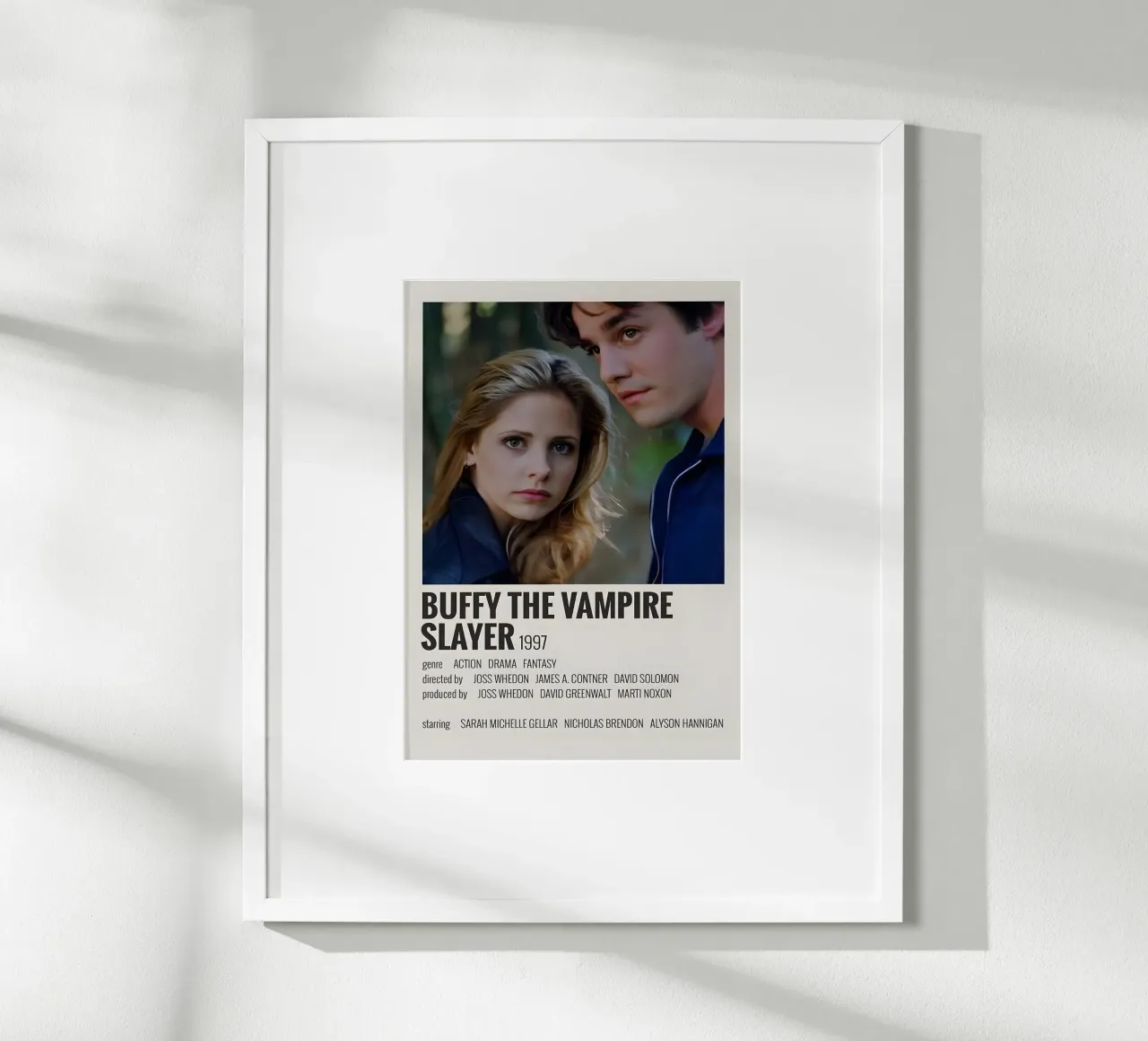 BUFFY THE VAMPIRE SLAYER 1997 carta hahnemühle da MVFminimalist