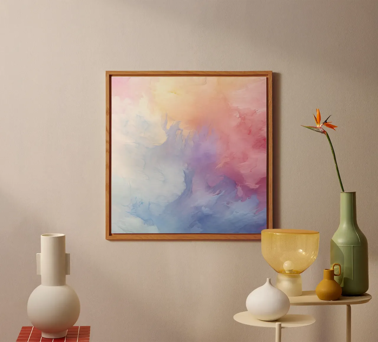 Abstract Watercolor alluminio dibond da Vivi Nicolin