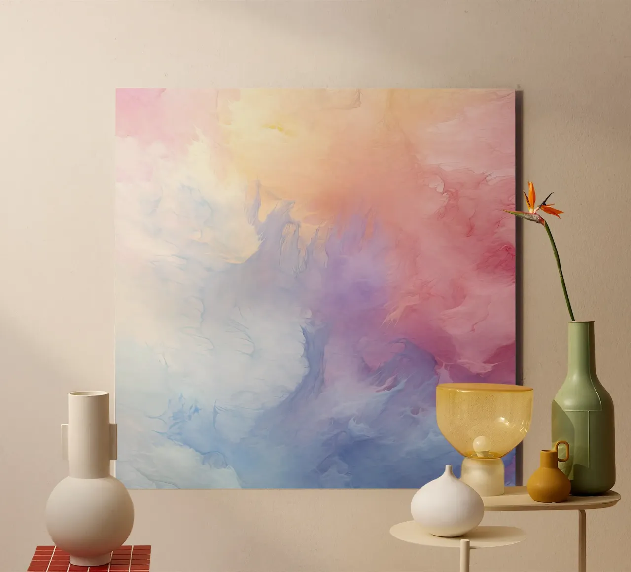 Abstract Watercolor alluminio dibond da Vivi Nicolin