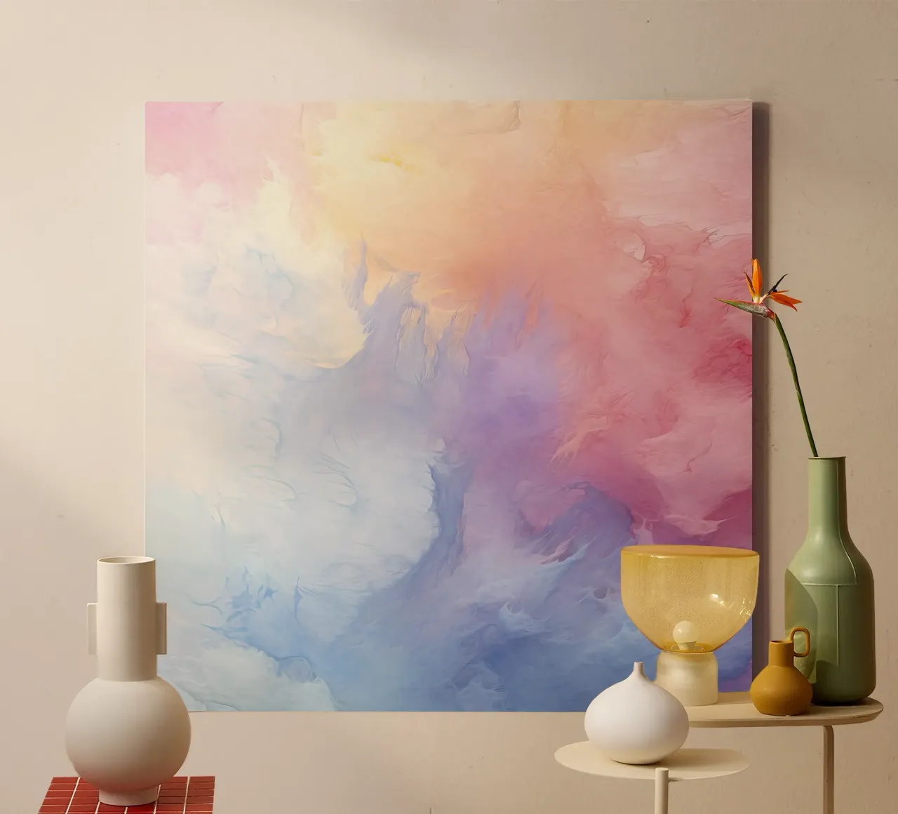 Abstract Watercolor tela con Cornice a cassetta da Vivi Nicolin