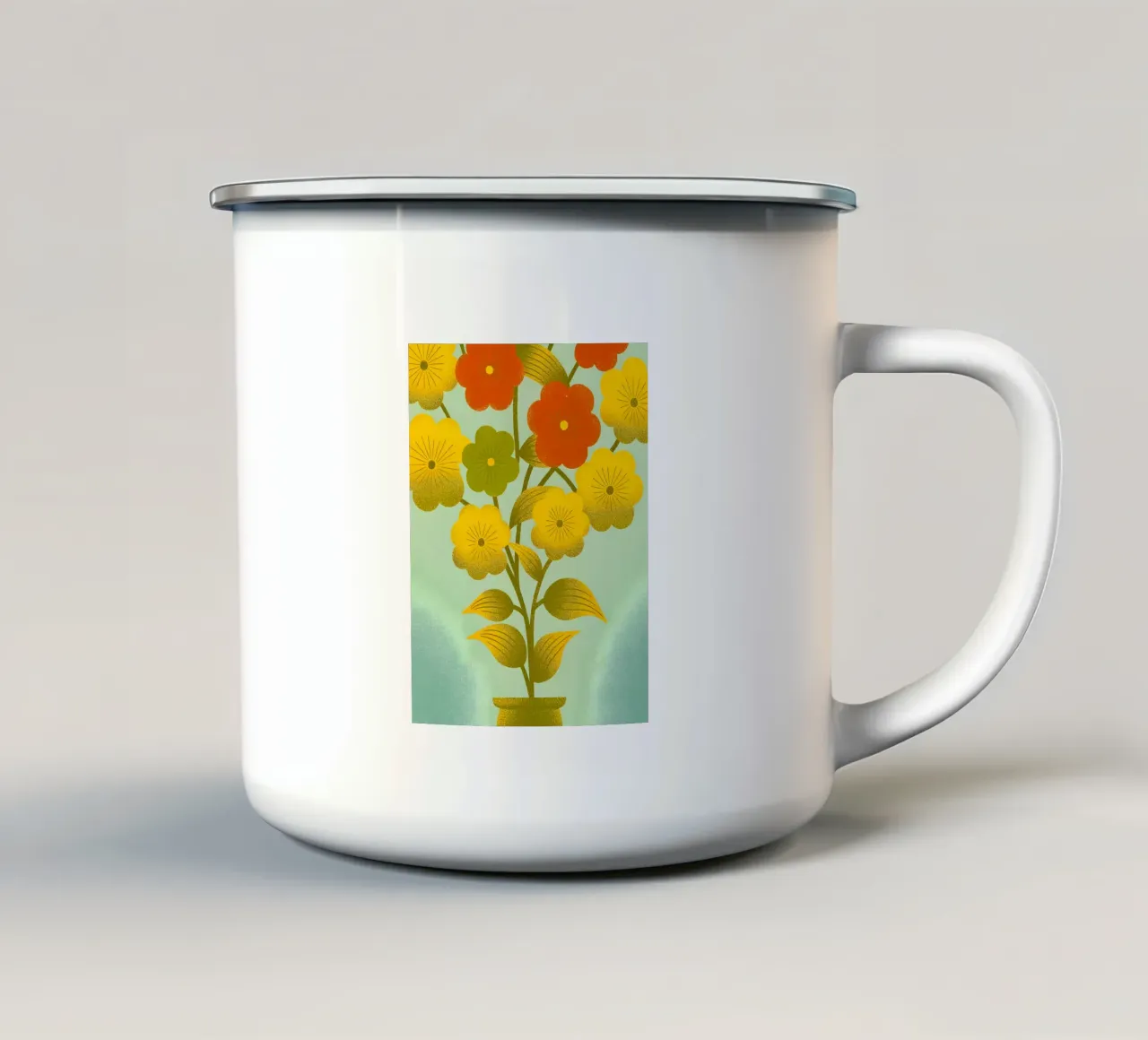 Vaso di fiori tazza in smalto da SOUL SHOP