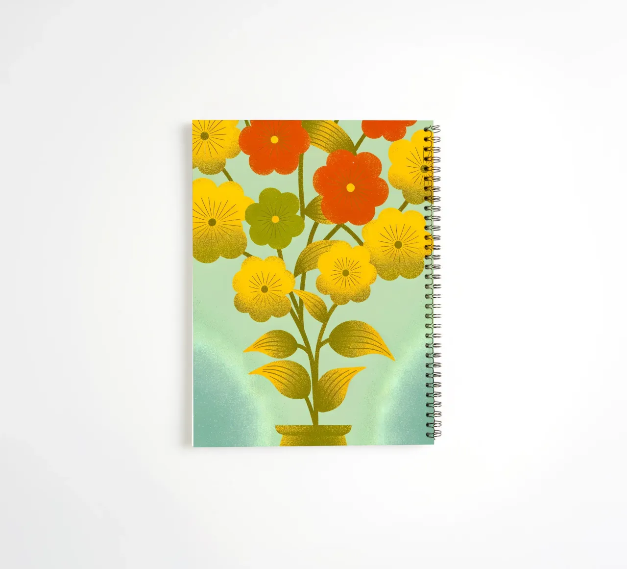 Flower vase spiral notebook by SOUL SHOP