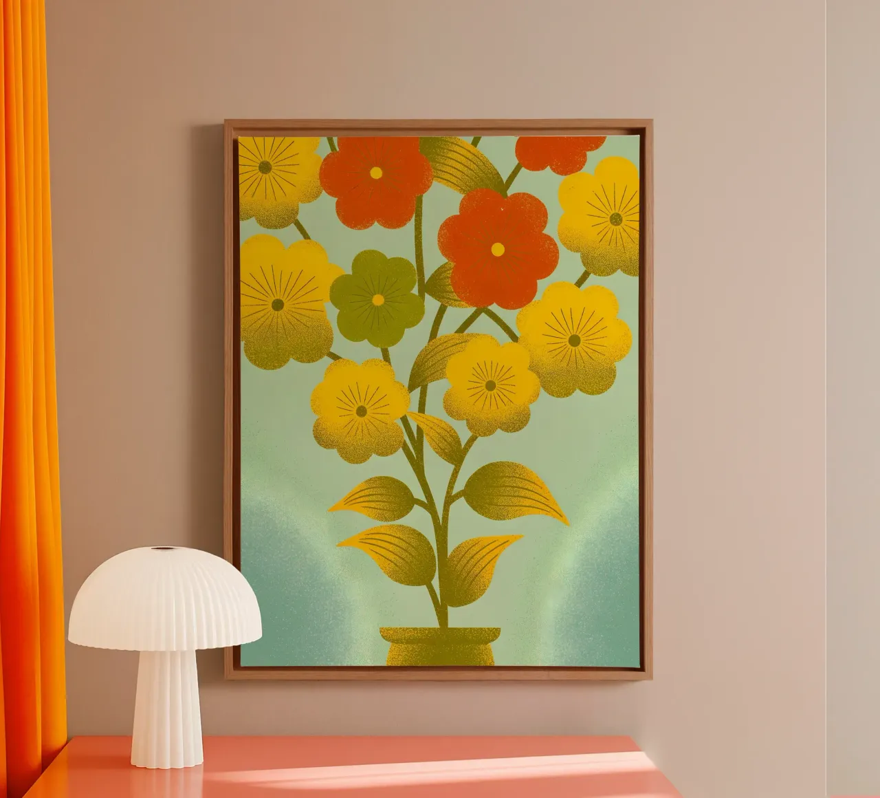 Bloemenvaas canvas met Baklijst van SOUL SHOP
