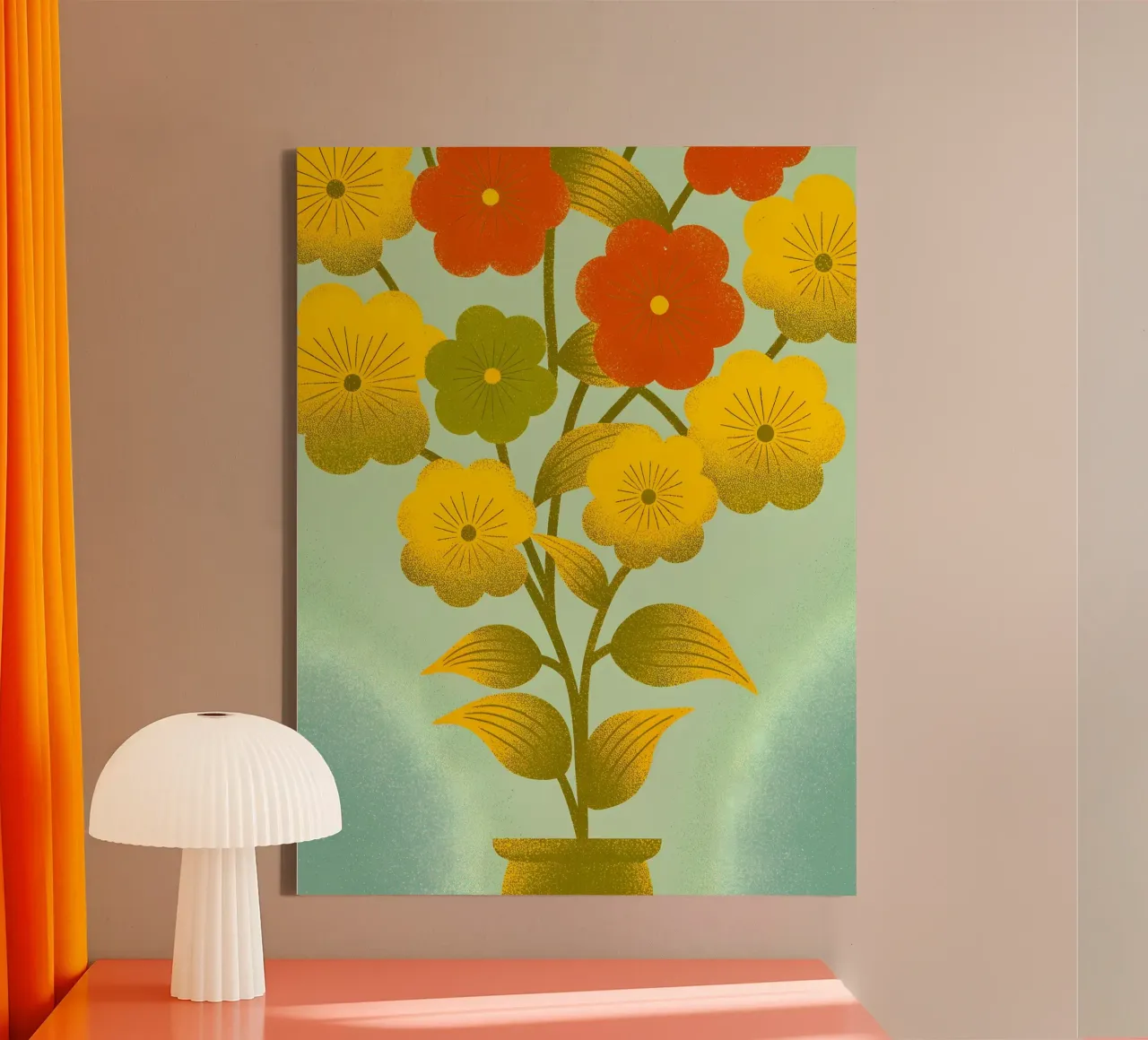Bloemenvaas canvas met Baklijst van SOUL SHOP