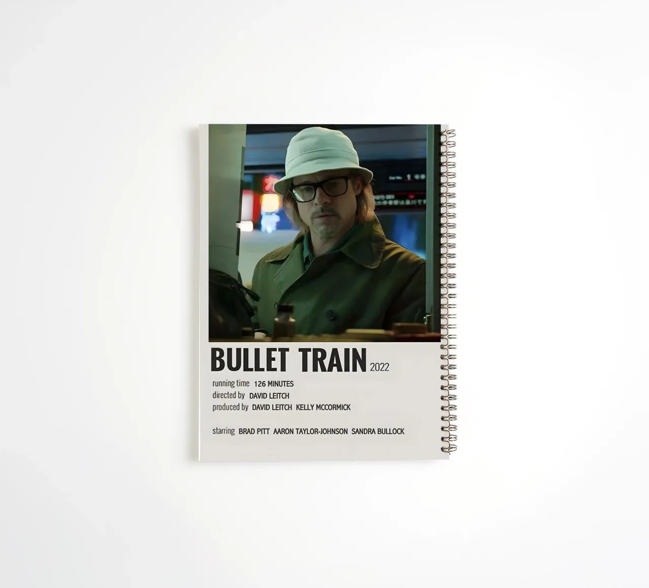 BULLET TRAIN 2022 spiral notebook by MVFminimalist