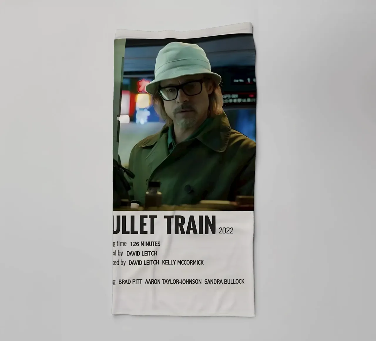 BULLET TRAIN 2022 asciugamano da bagno da MVFminimalist