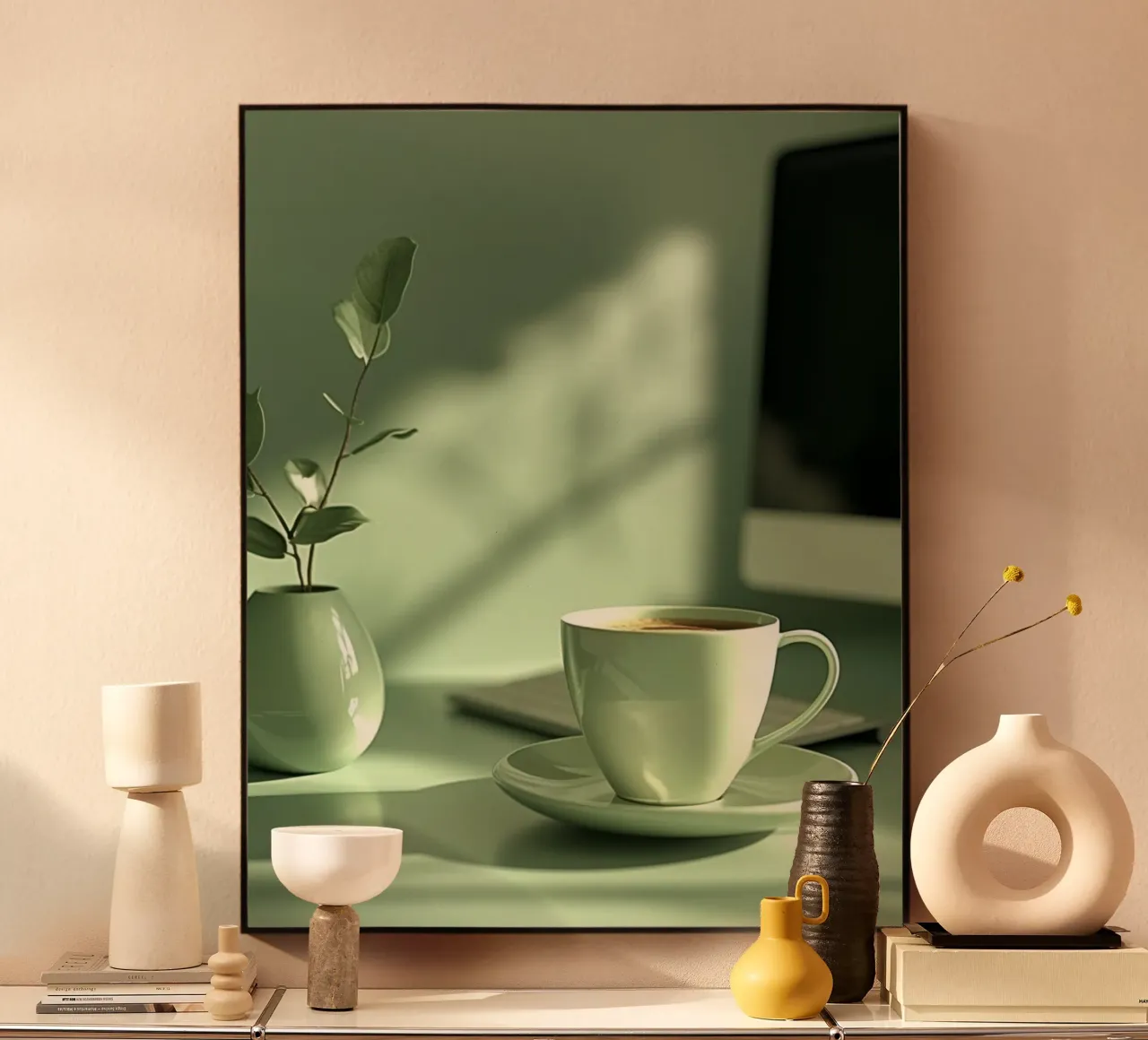 Riverbero di menta alluminio dibond da PhotoVibe Decor
