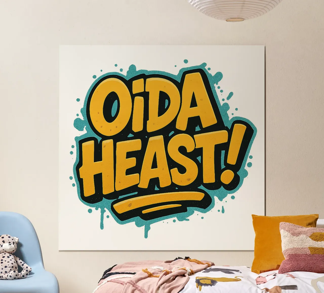 OIDA, HEAST! poster con telaio in legno da Vintage Van Gogh