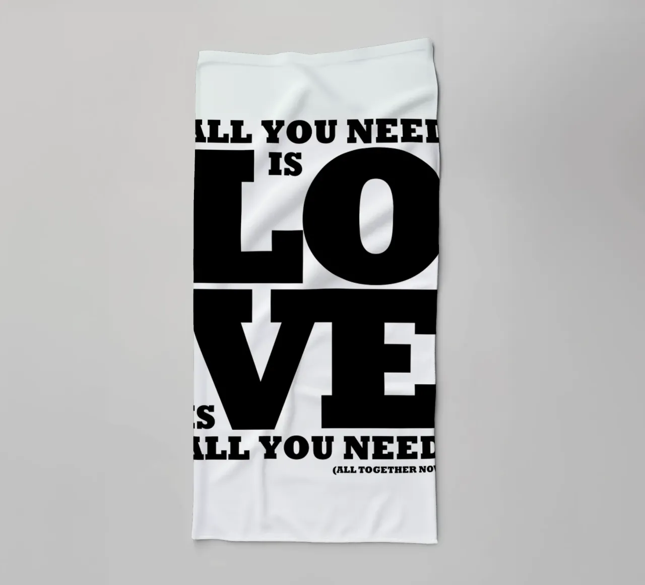 All you need is love towel by Mr Cup