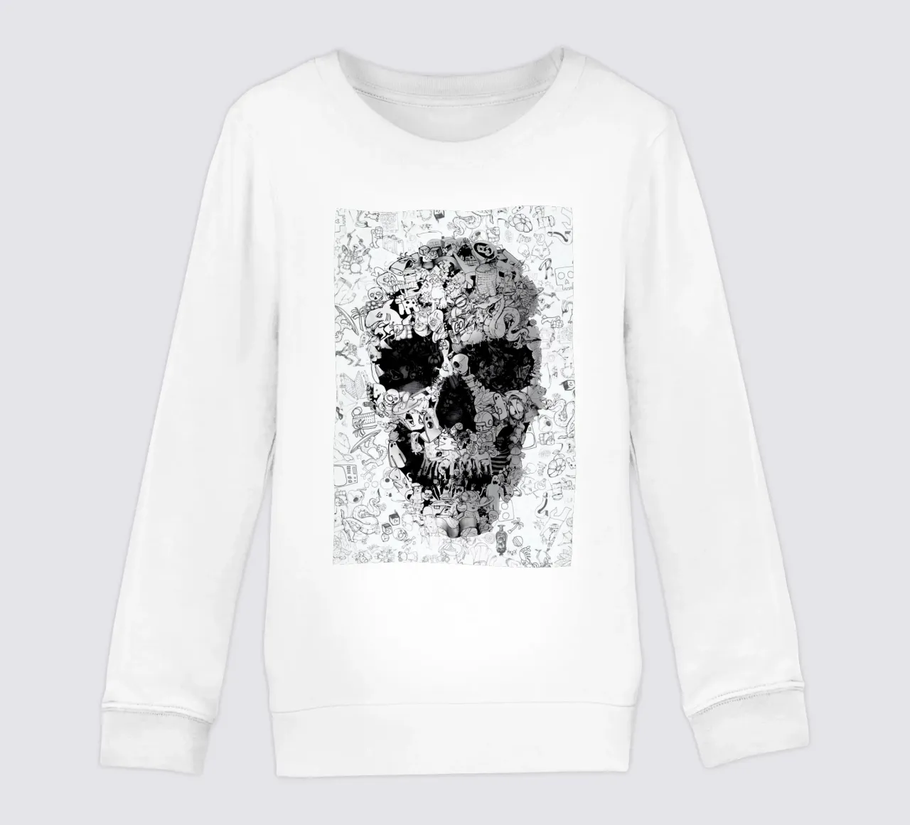 Doodle Skull BW felpa bambino da Ali Gulec
