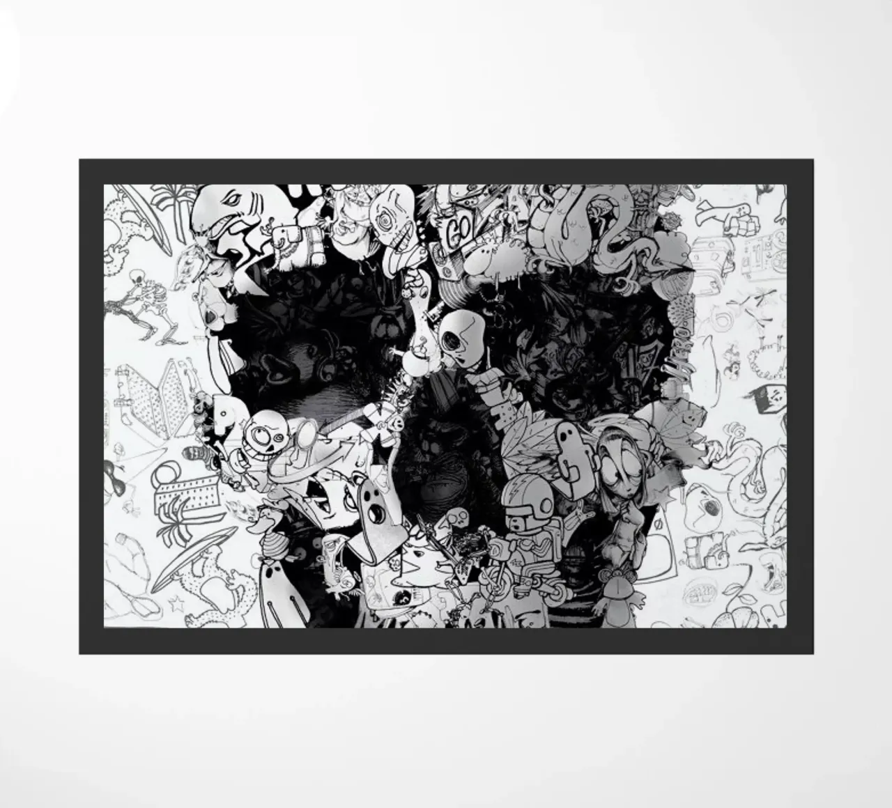 Doodle Skull BW zerbino da Ali Gulec